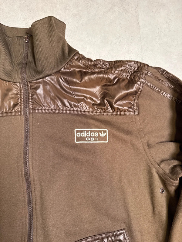 Adidas Giacca in Pelle con Zip e Tasche, Modello GS11, Marrone – photo 2
