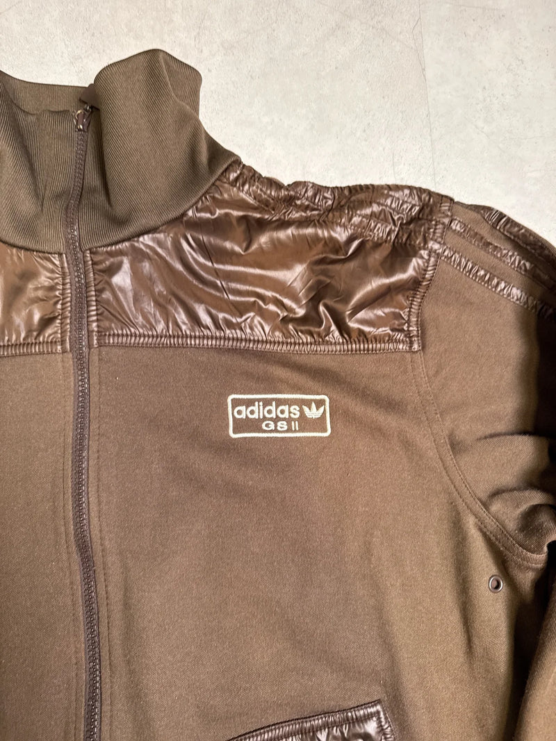 Adidas Giacca in Pelle con Zip e Tasche, Modello GS11, Marrone – photo 2