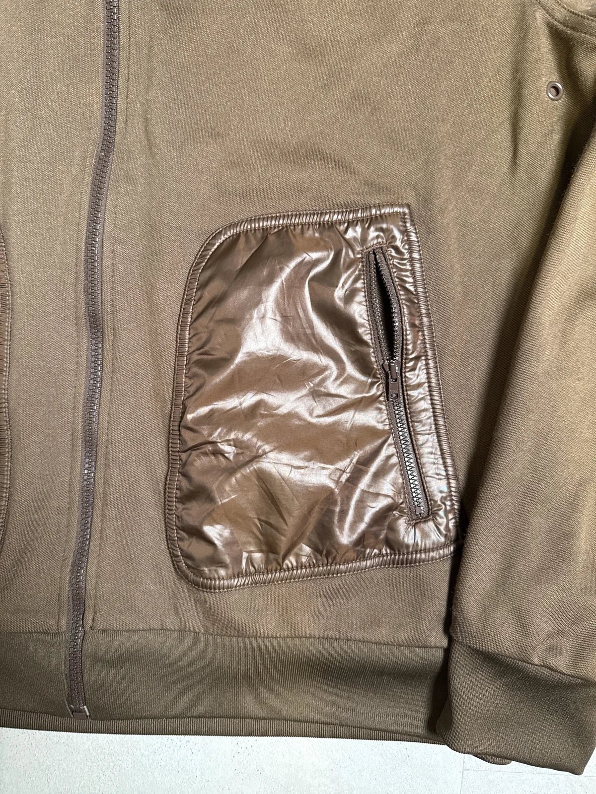 Adidas Giacca in Pelle con Zip e Tasche, Modello GS11, Marrone – photo 3