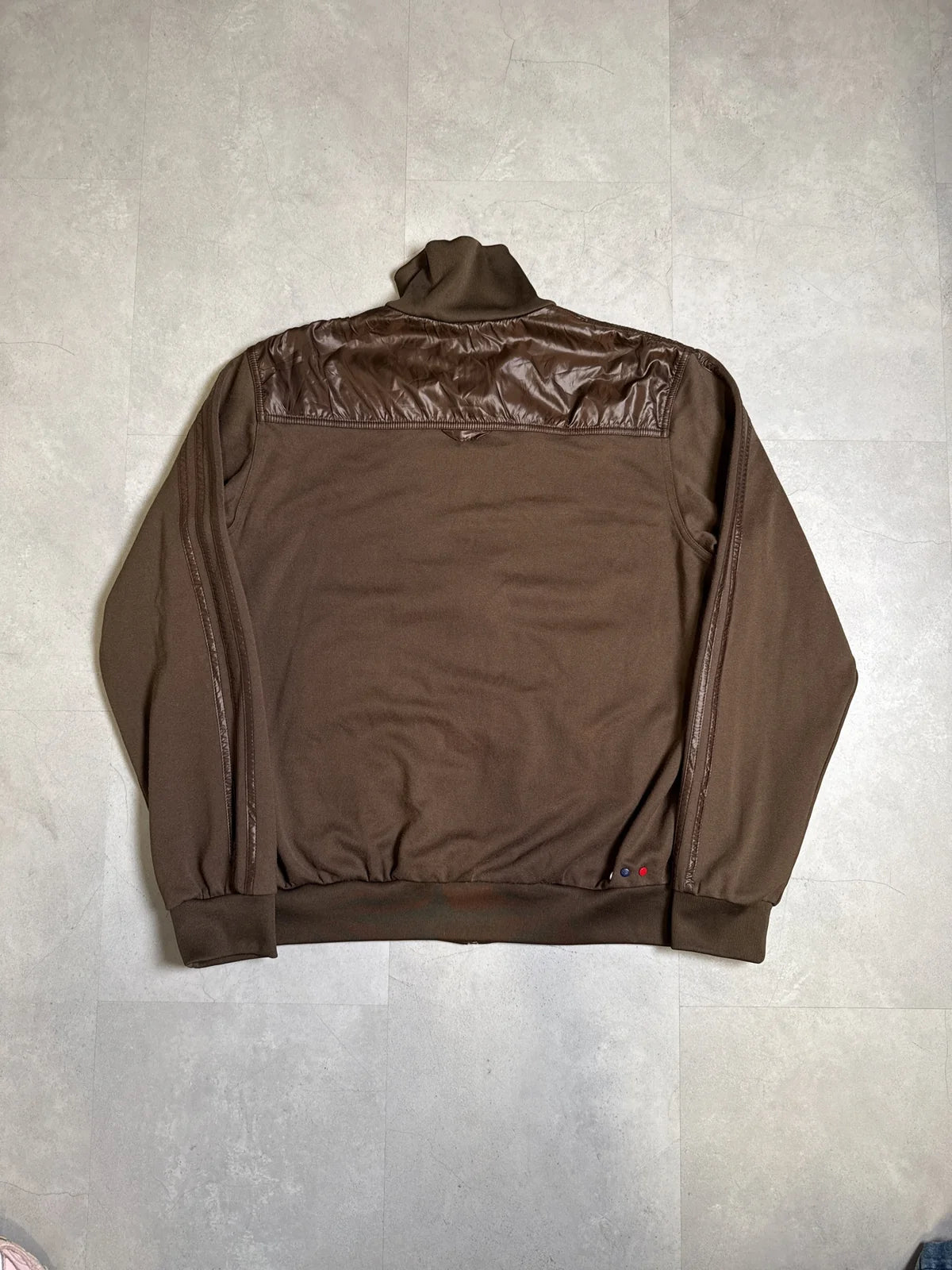 Adidas Giacca in Pelle con Zip e Tasche, Modello GS11, Marrone – photo 6