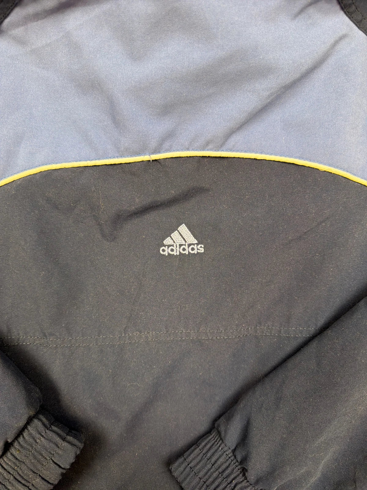 Adidas Giacca Sportiva con Zip, Felpa con Cappuccio, Blu e Grigio – photo 3
