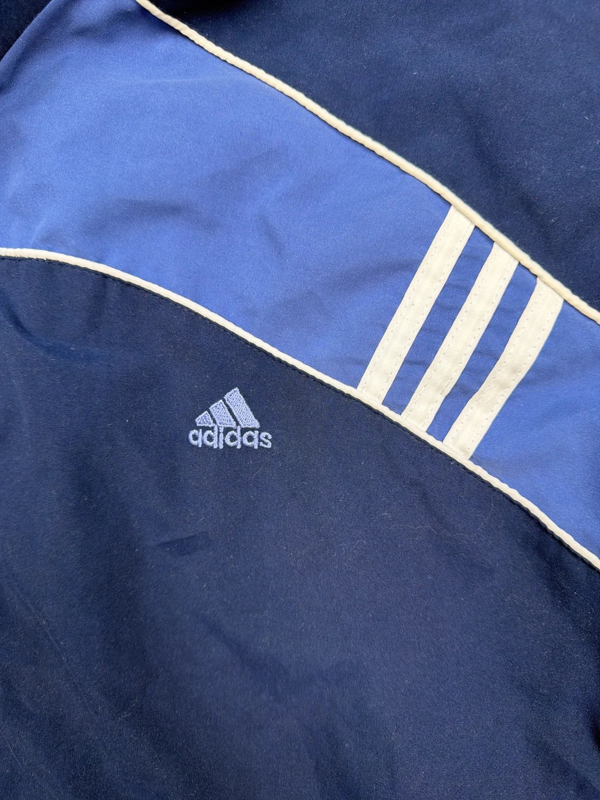 Adidas Giacca Sportiva con Zip, Felpa con Cappuccio, Blu e Grigio – photo 4