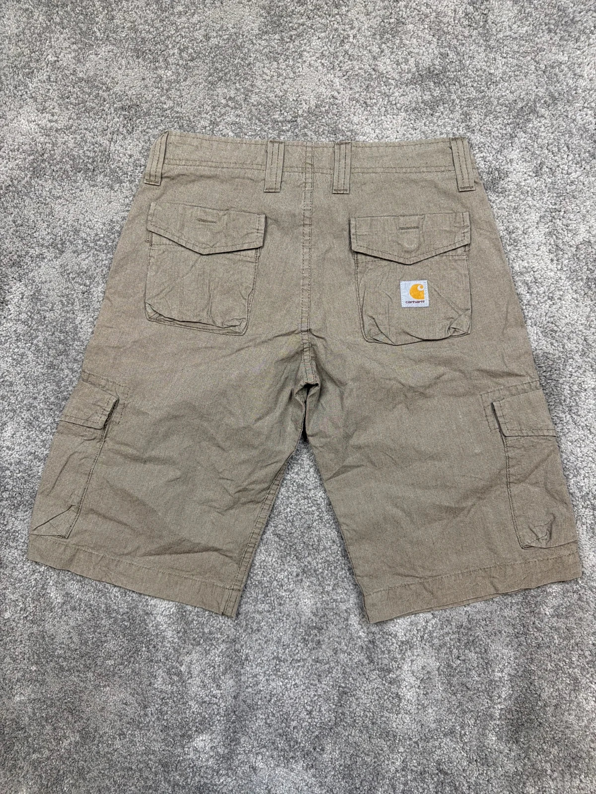 Carhartt Bermuda Shorts Cargo Grigi in Cotone con Tasche – photo 3