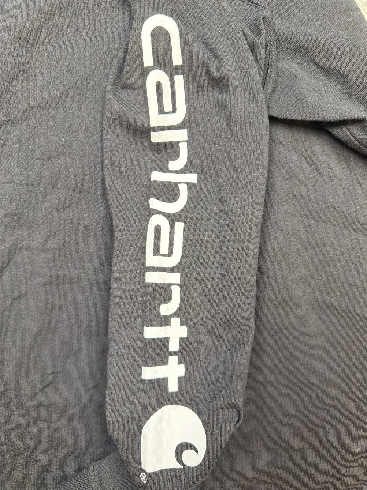 Carhartt Felpa Manica Lunga Loose Fit Grigia con Logo – photo 4