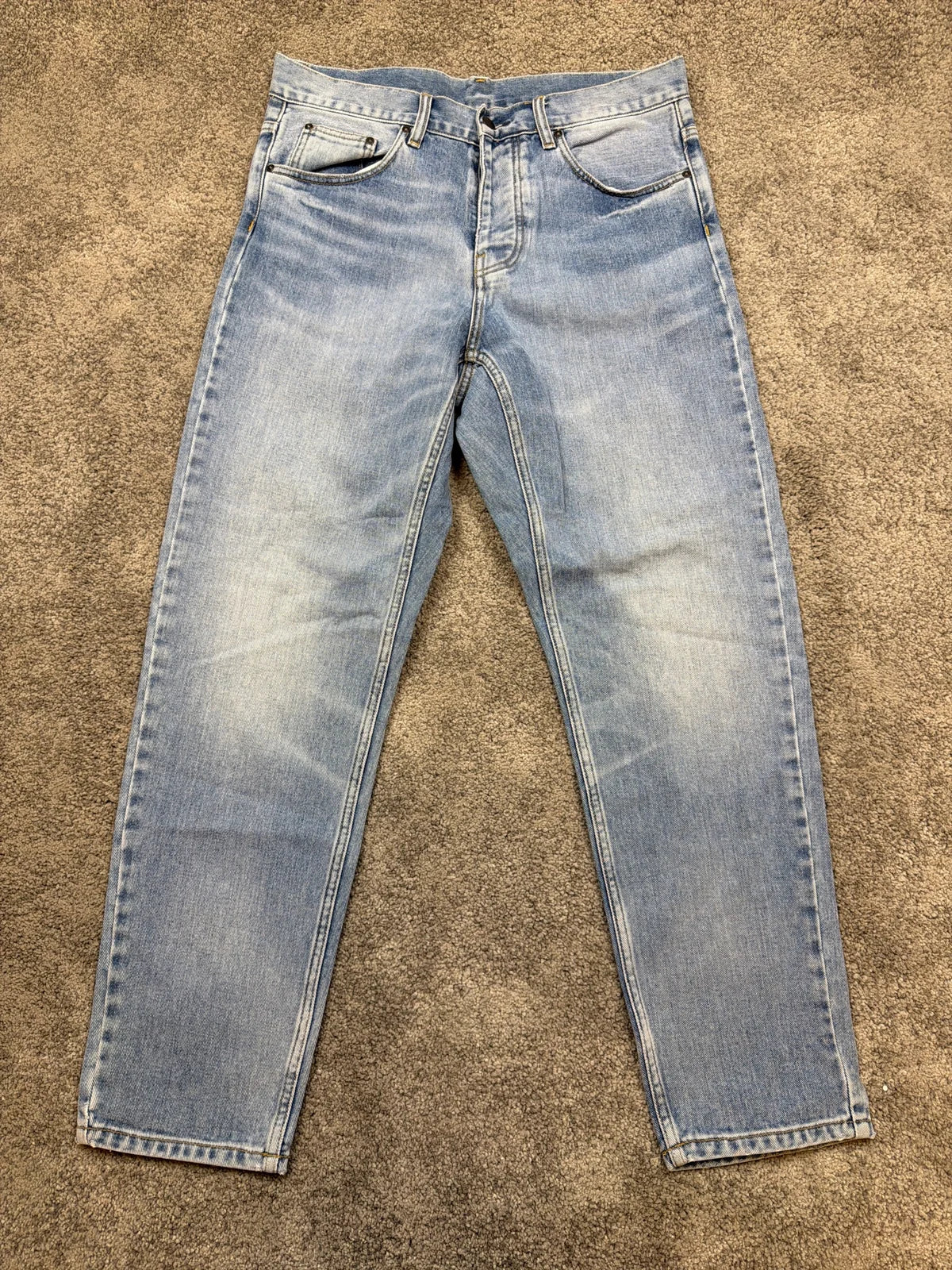Carhartt Jeans Grigi in Denim con Tasche e Bottone – photo 2