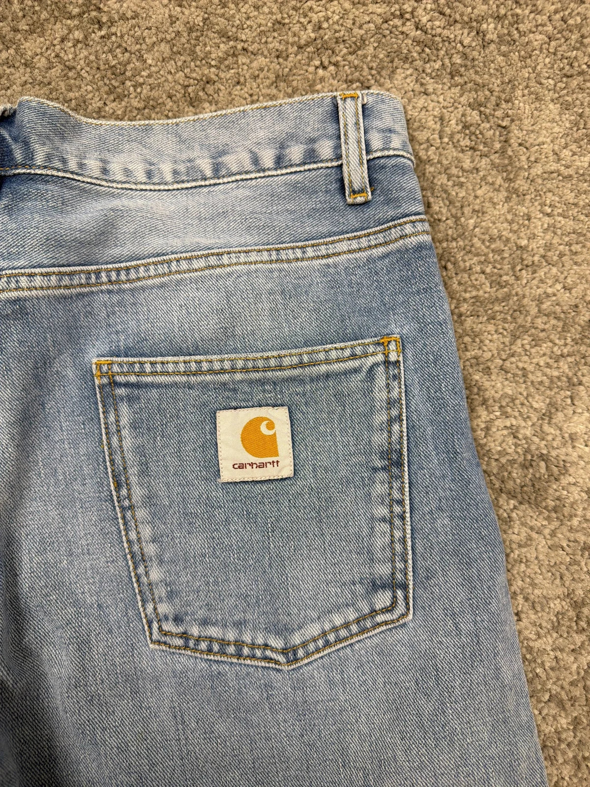 Carhartt Jeans Grigi in Denim con Tasche e Bottone – photo 4