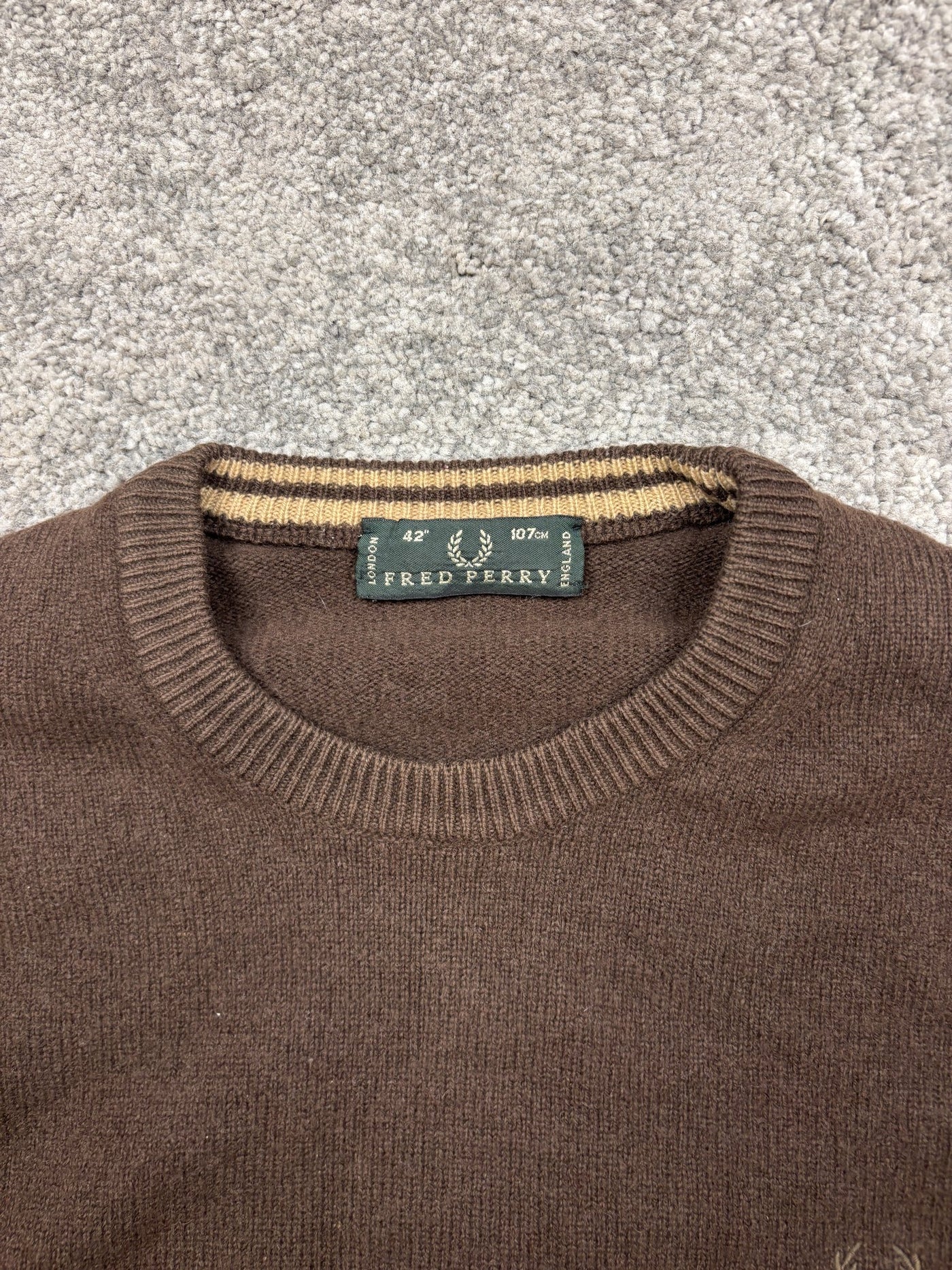 Maglione Fred Perry Marrone L