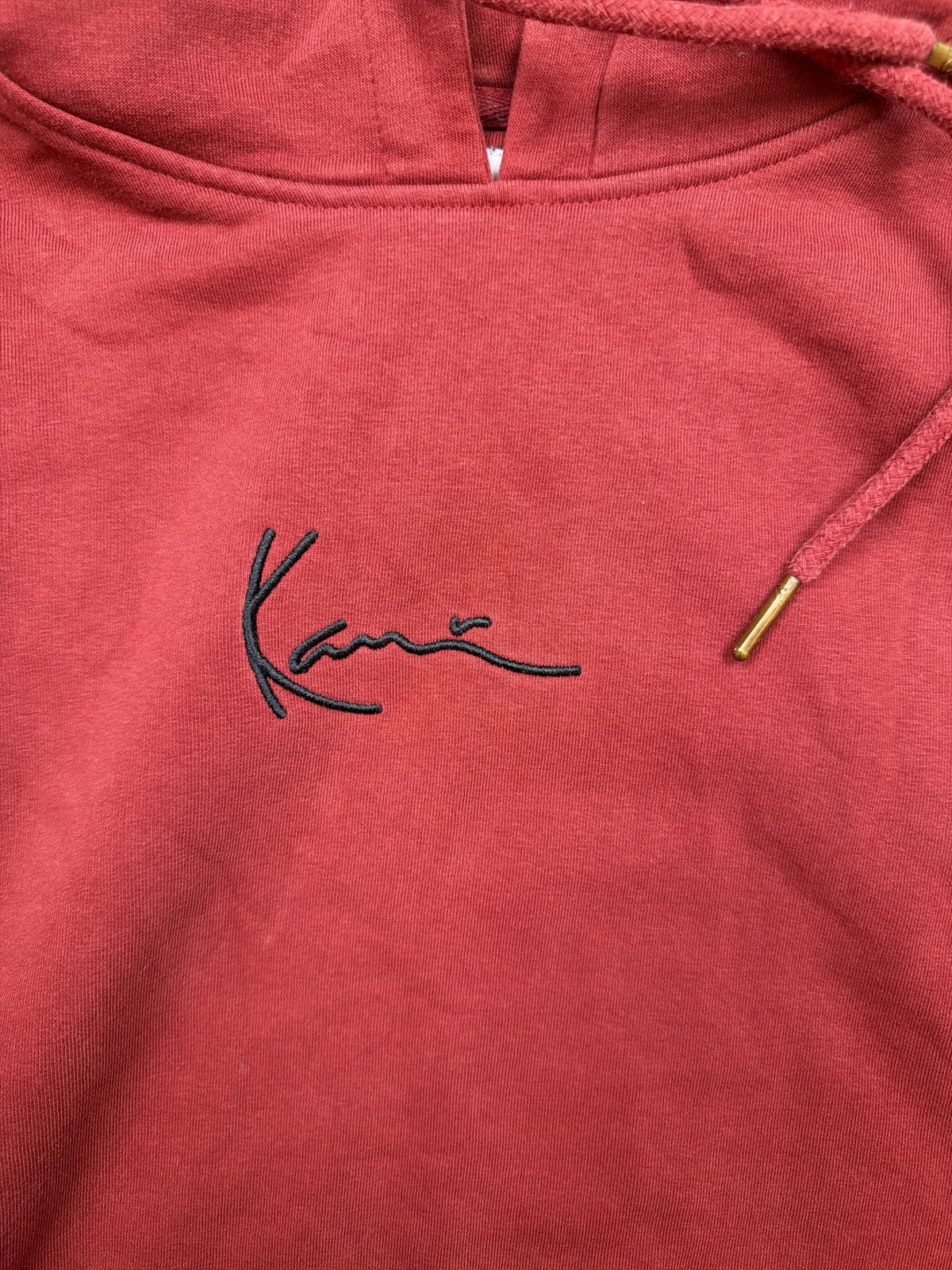 Karl Kani Felpa con cappuccio Rosso con tasca e logo ricamato – photo 3