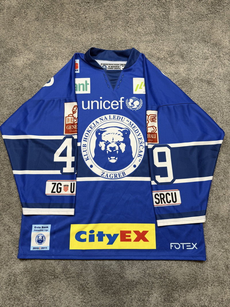 Maglia da hockey KHL Medveščak Zagreb Blu XL