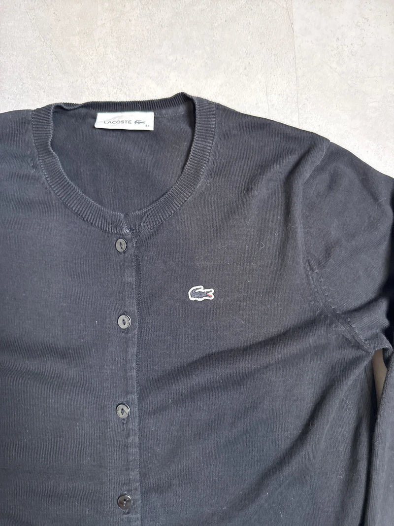 Lacoste Cardigan Grigio Lungo con Bottoni e Collo – photo 2