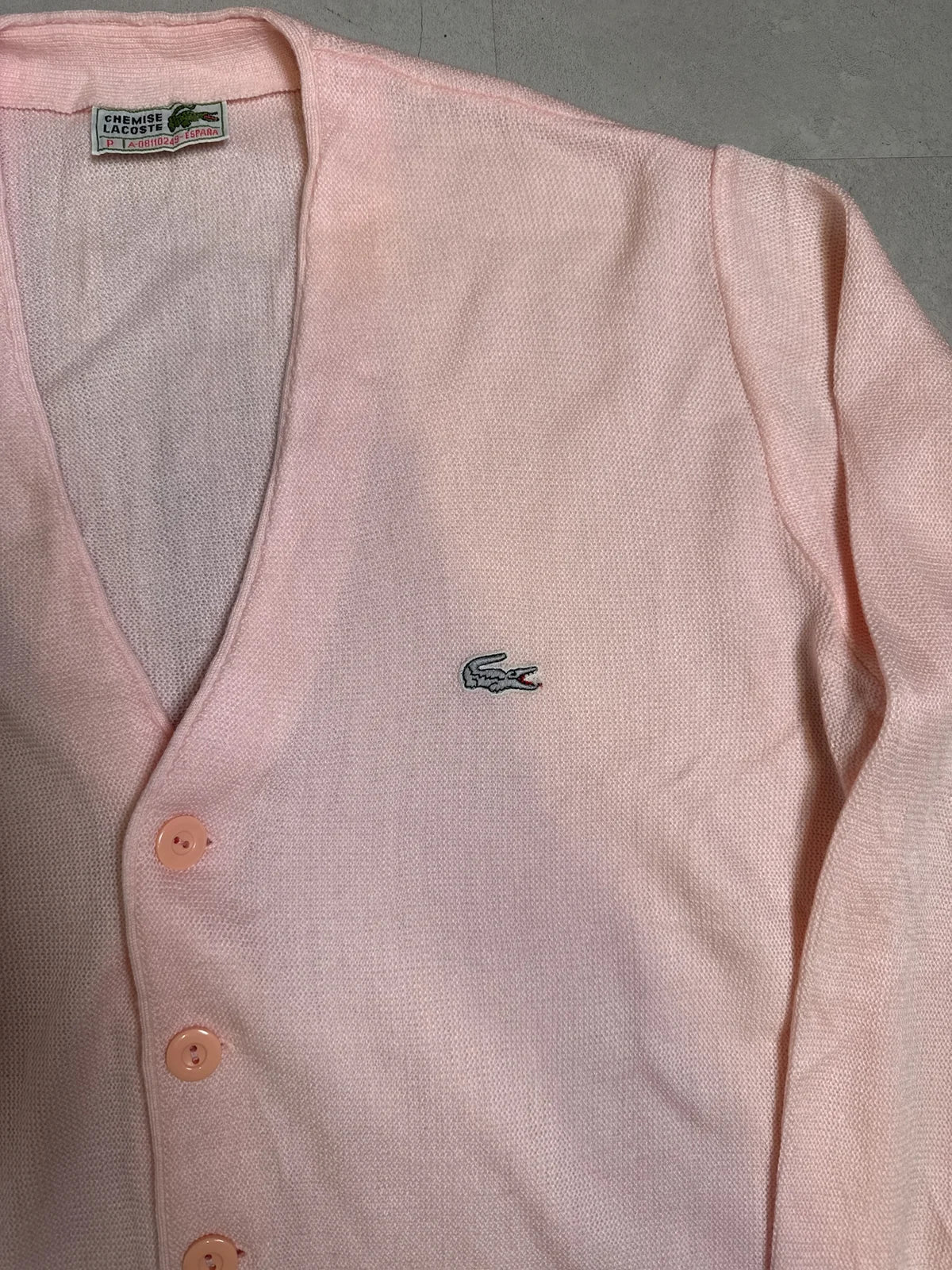 Lacoste Cardigan in Maglia Rosa con Bottoni e Collo a V – photo 2