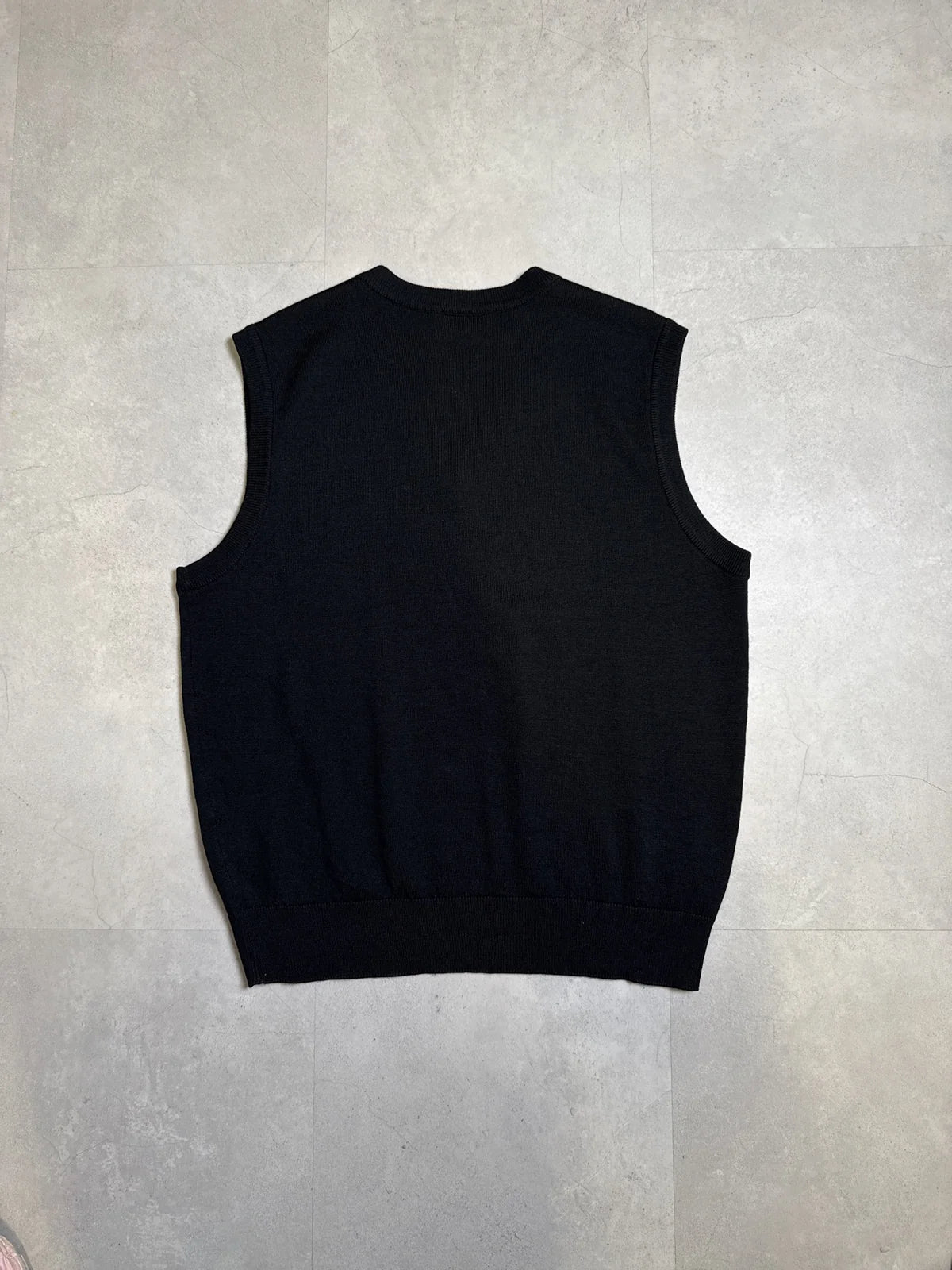Lacoste Gilet Senza Maniche Nero in Lana – photo 4