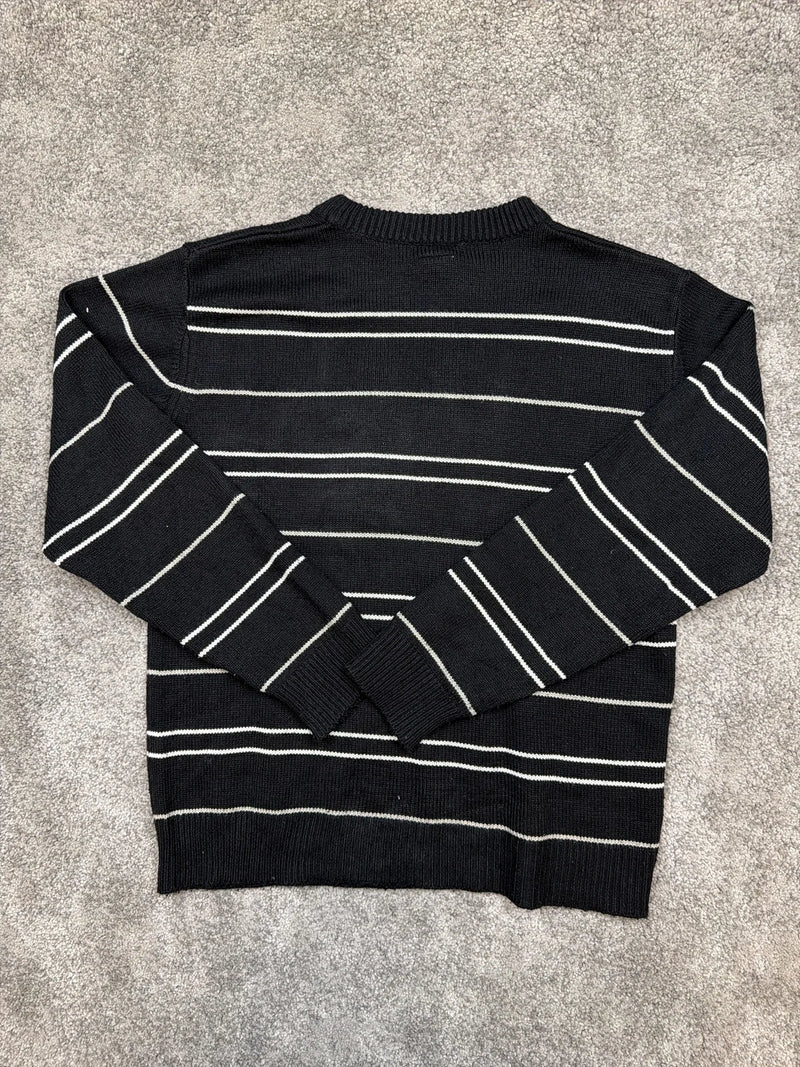 Lacoste Maglione a maniche lunghe in lana grigia a righe – photo 2