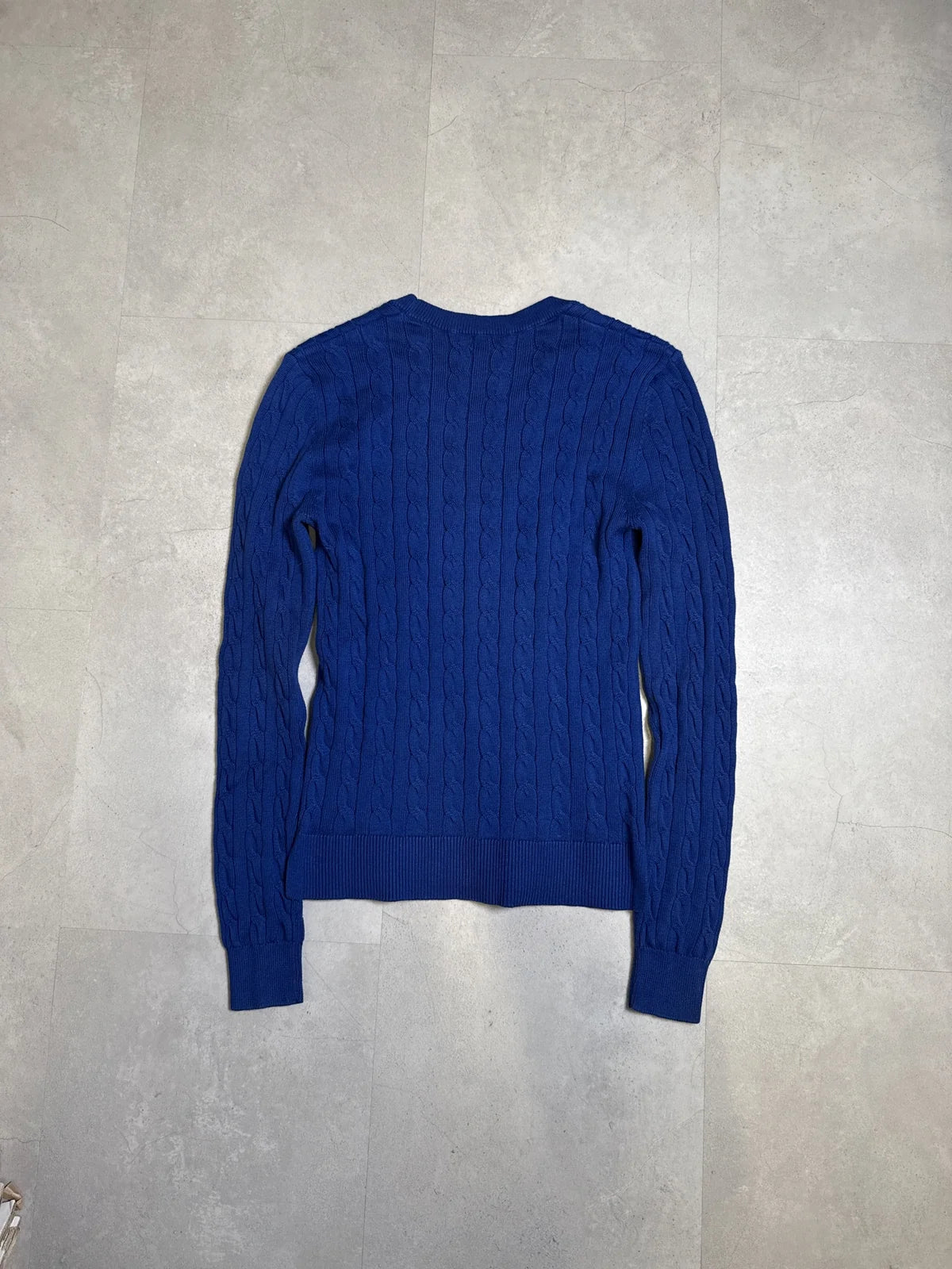 Lacoste Maglione in Lana Blu con Maniche Lunghe e Motivo a Treccia – photo 4