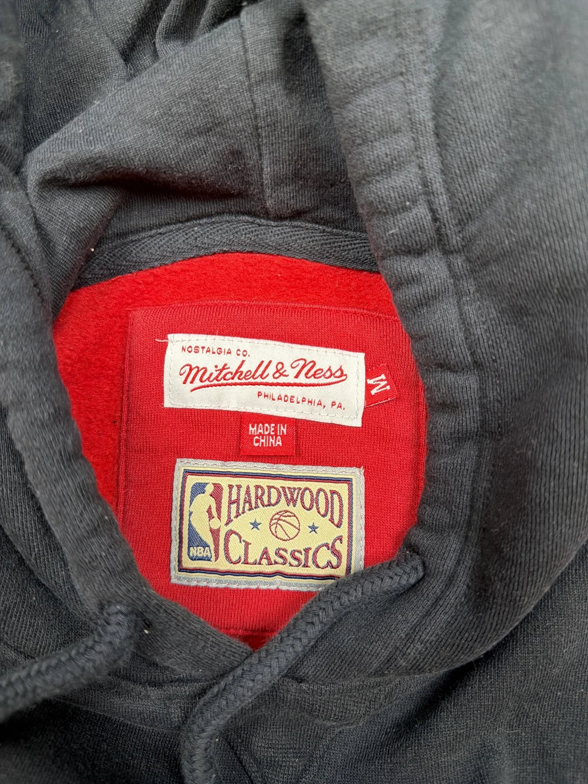 Mitchell & Ness Felpa con cappuccio NBA Hardwood Classics 1968-1969 Rosso e Nero – photo 4