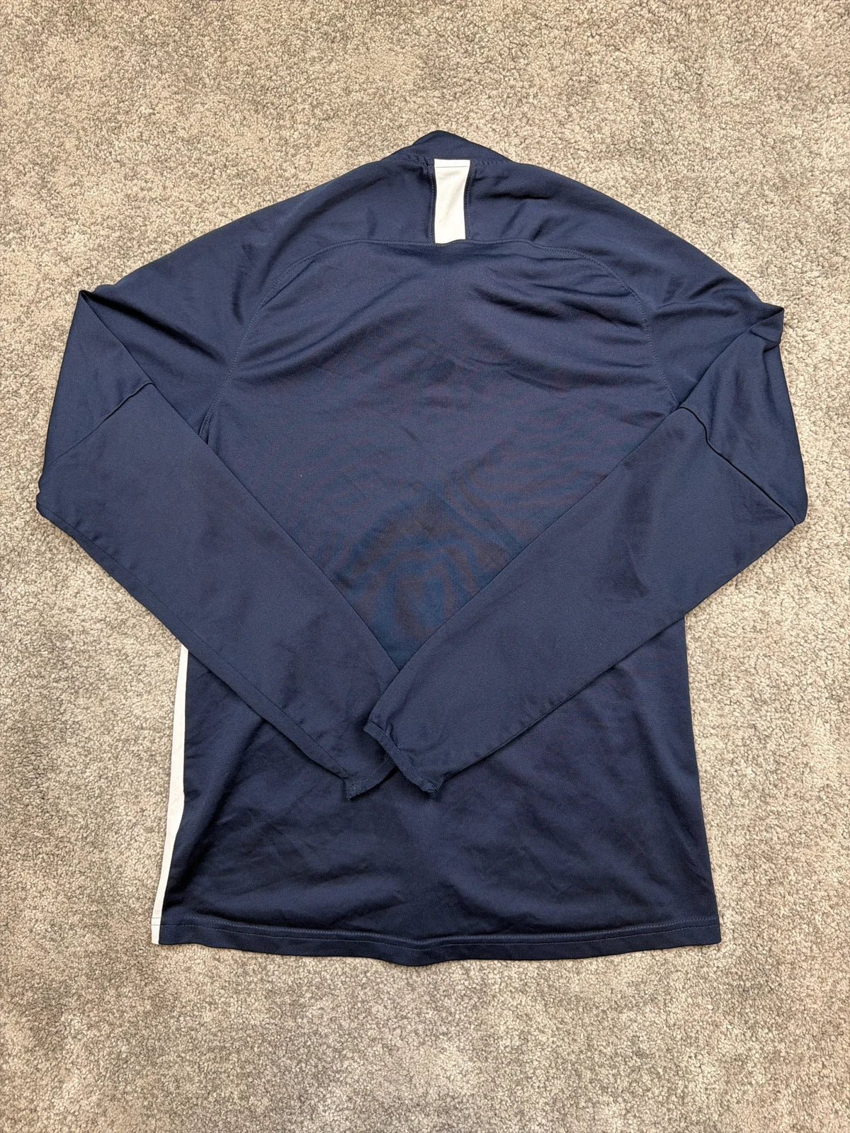 Nike Dri-fit maglietta sportiva manica lunga blu con zip – photo 2