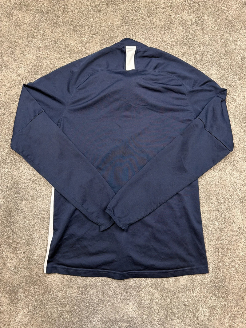 Nike Dri-fit maglietta sportiva manica lunga blu con zip – photo 2