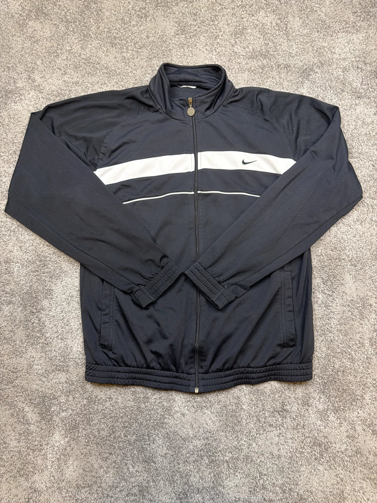 Nike Giacca a vento con zip, Collo alto, Fodera in pile, Blu – photo 1