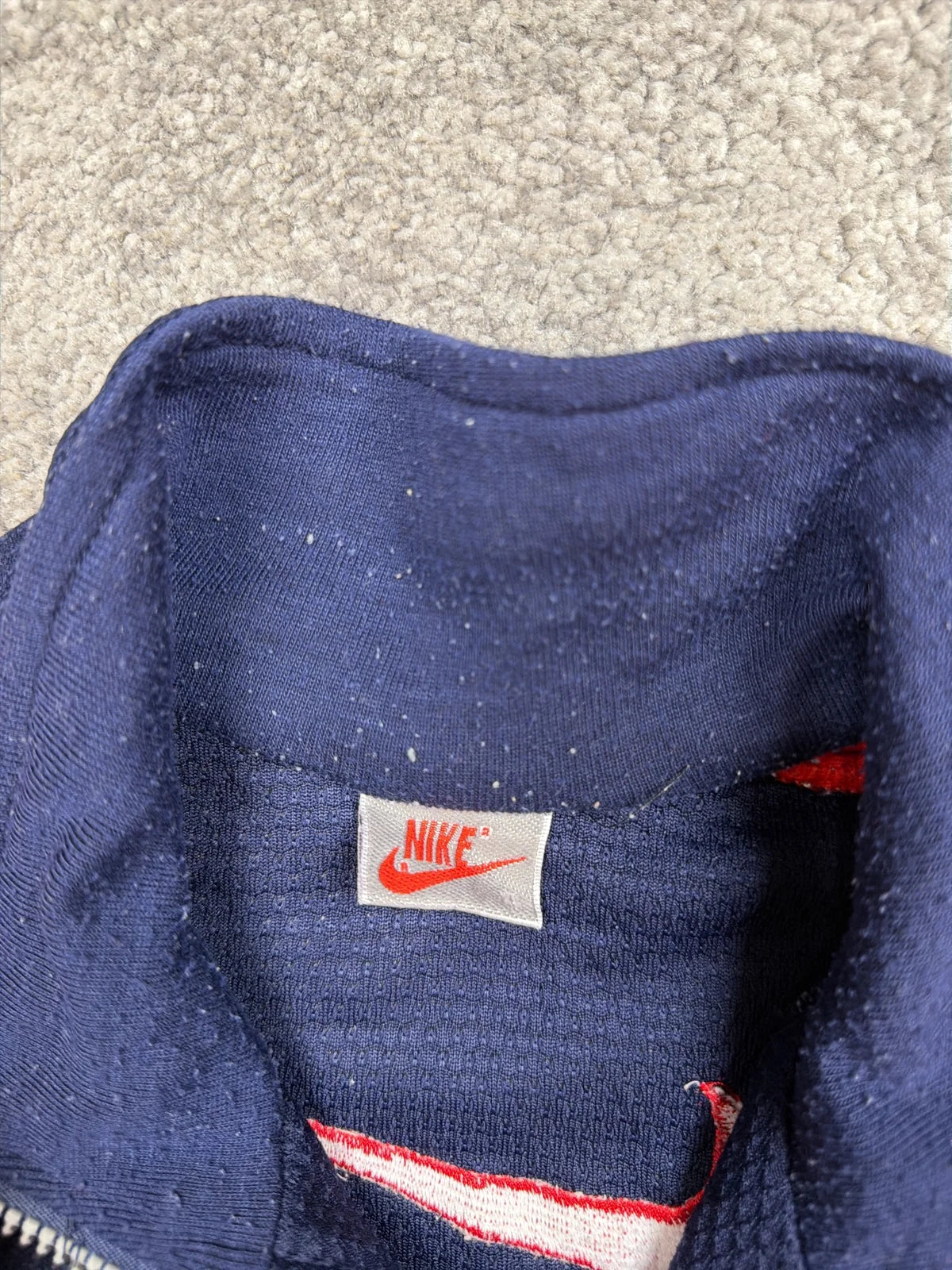 Nike Polo Shirt Sportivo con Zip, Collo Alto, Blu e Rosso – photo 6