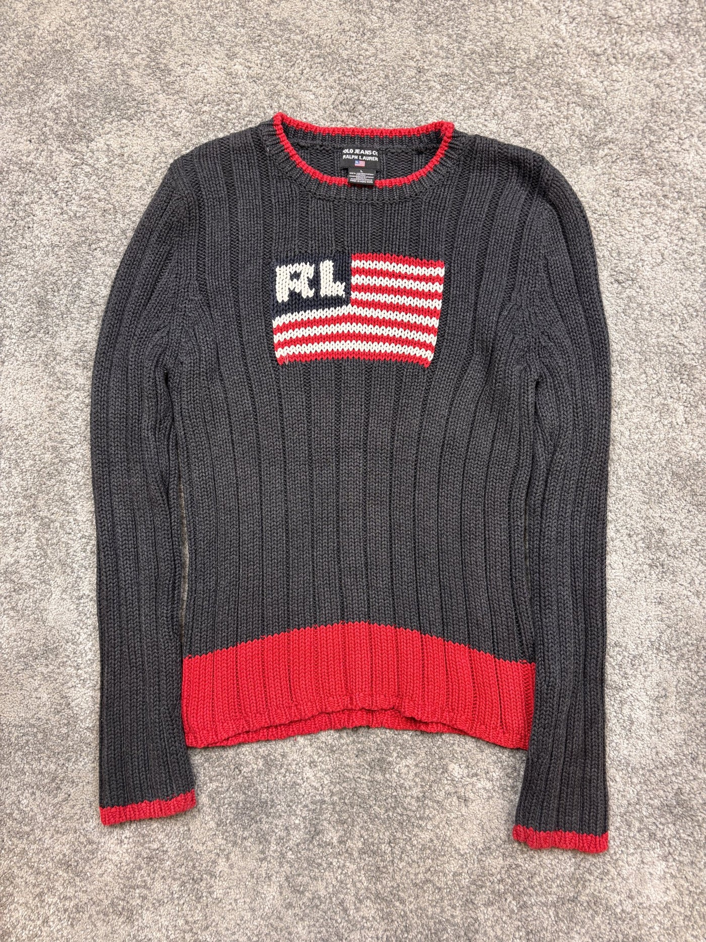 Maglione Polo Jeans Co. Ralph Lauren Grigio L
