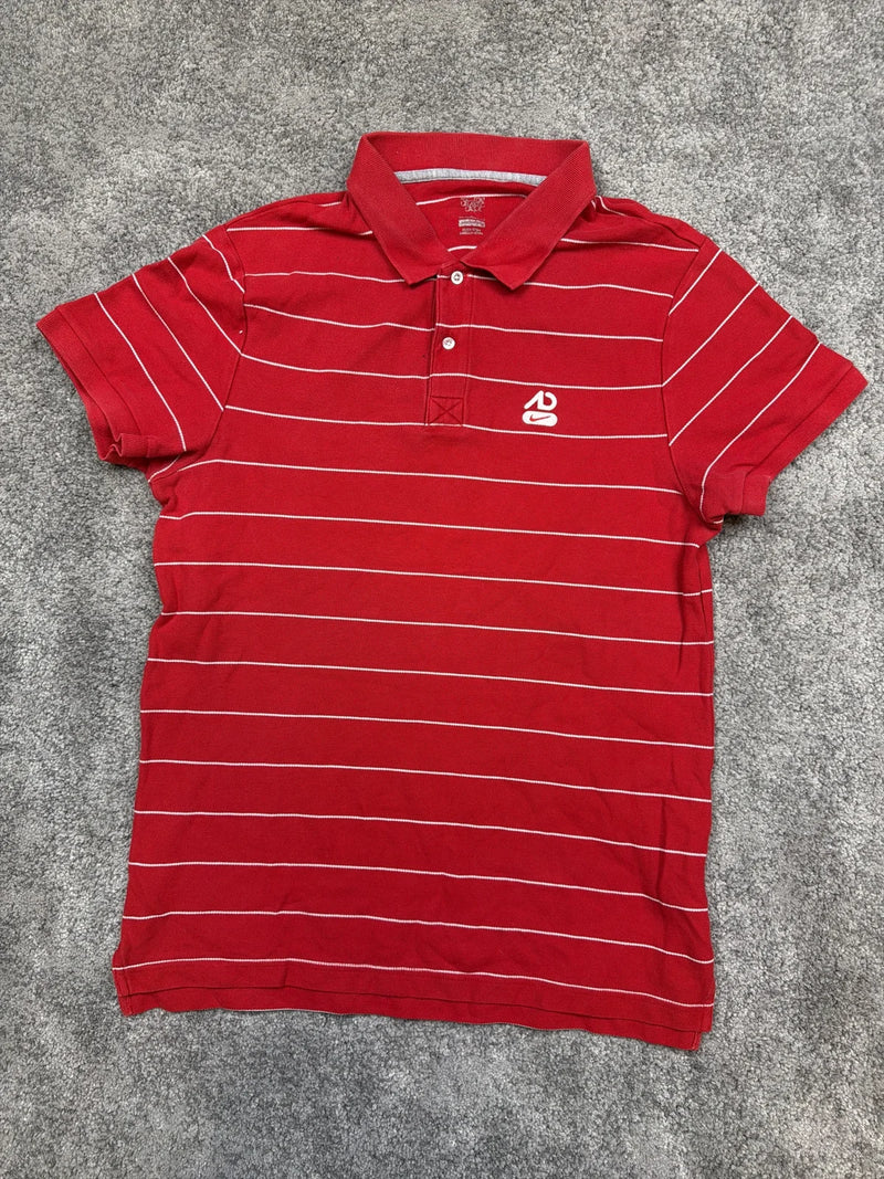 Polo Nike Rosso a righe con colletto e bottoni, come nuovo – photo 1