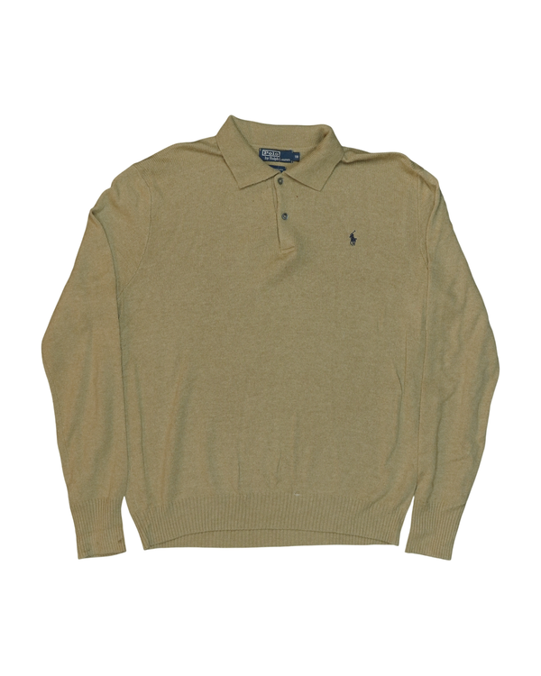 Polo Maniche Lunghe Ralph Lauren Beige L