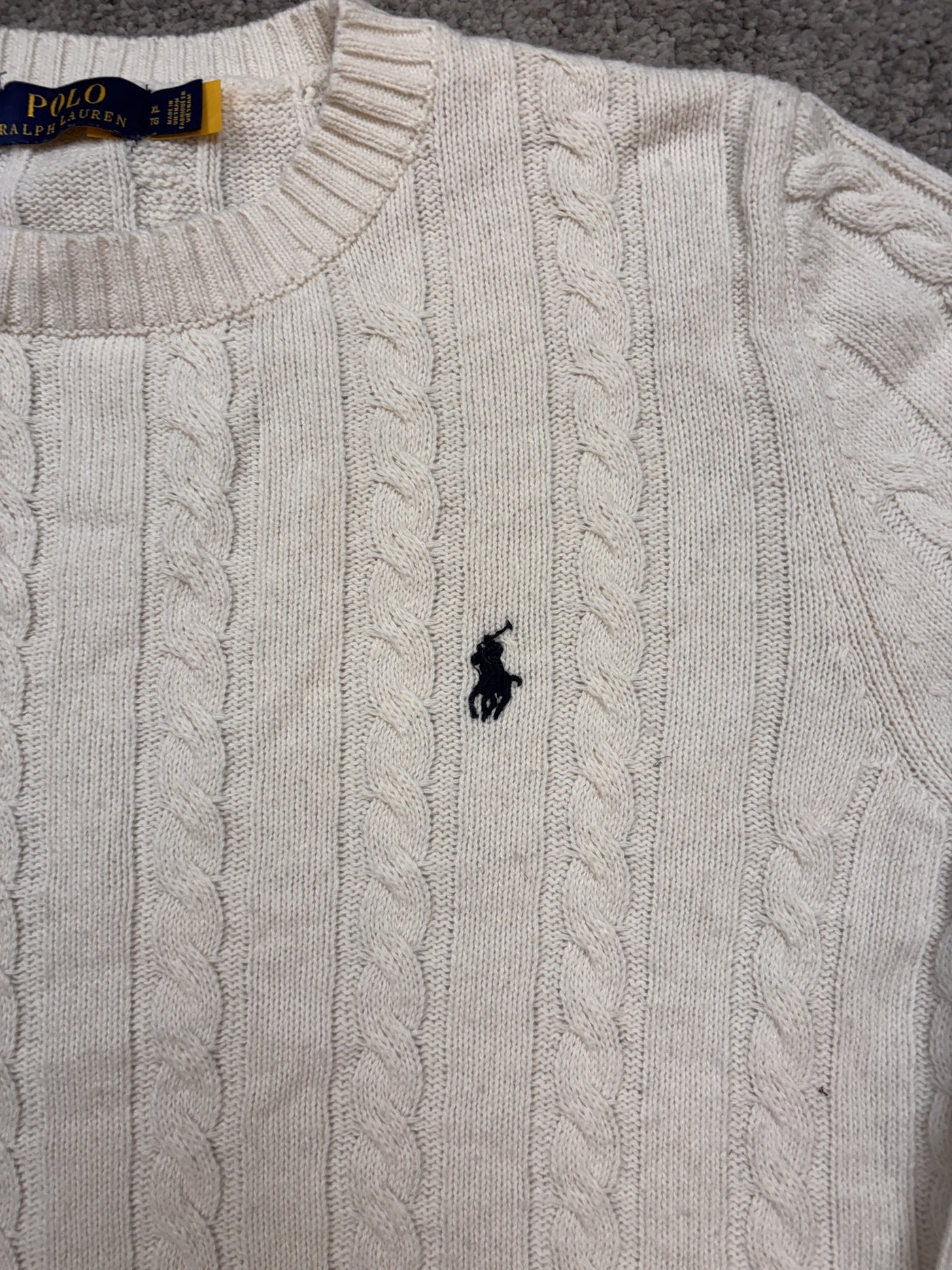 Maglione Polo Ralph Lauren Bianco XL