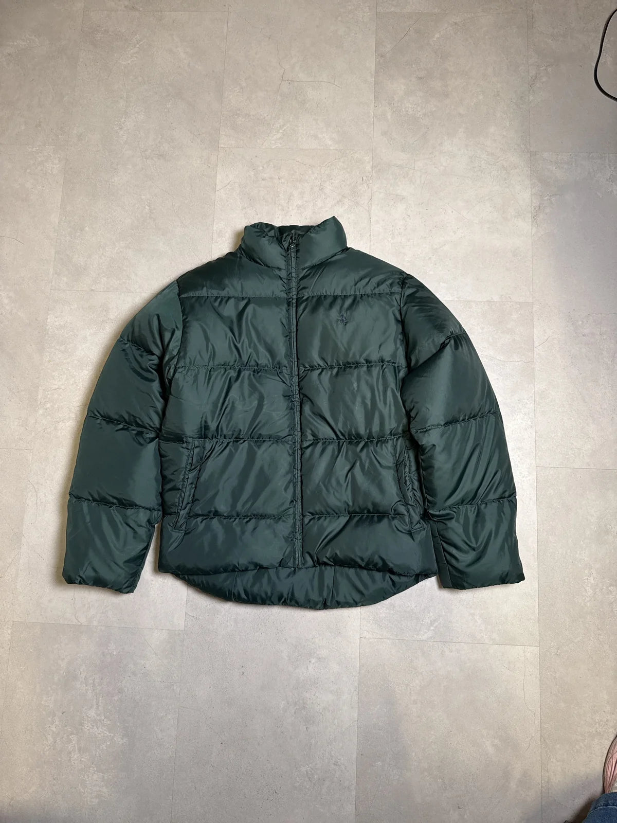 Ralph Lauren Giacca Piumino Verde con Zip e Collo Alto – photo 1