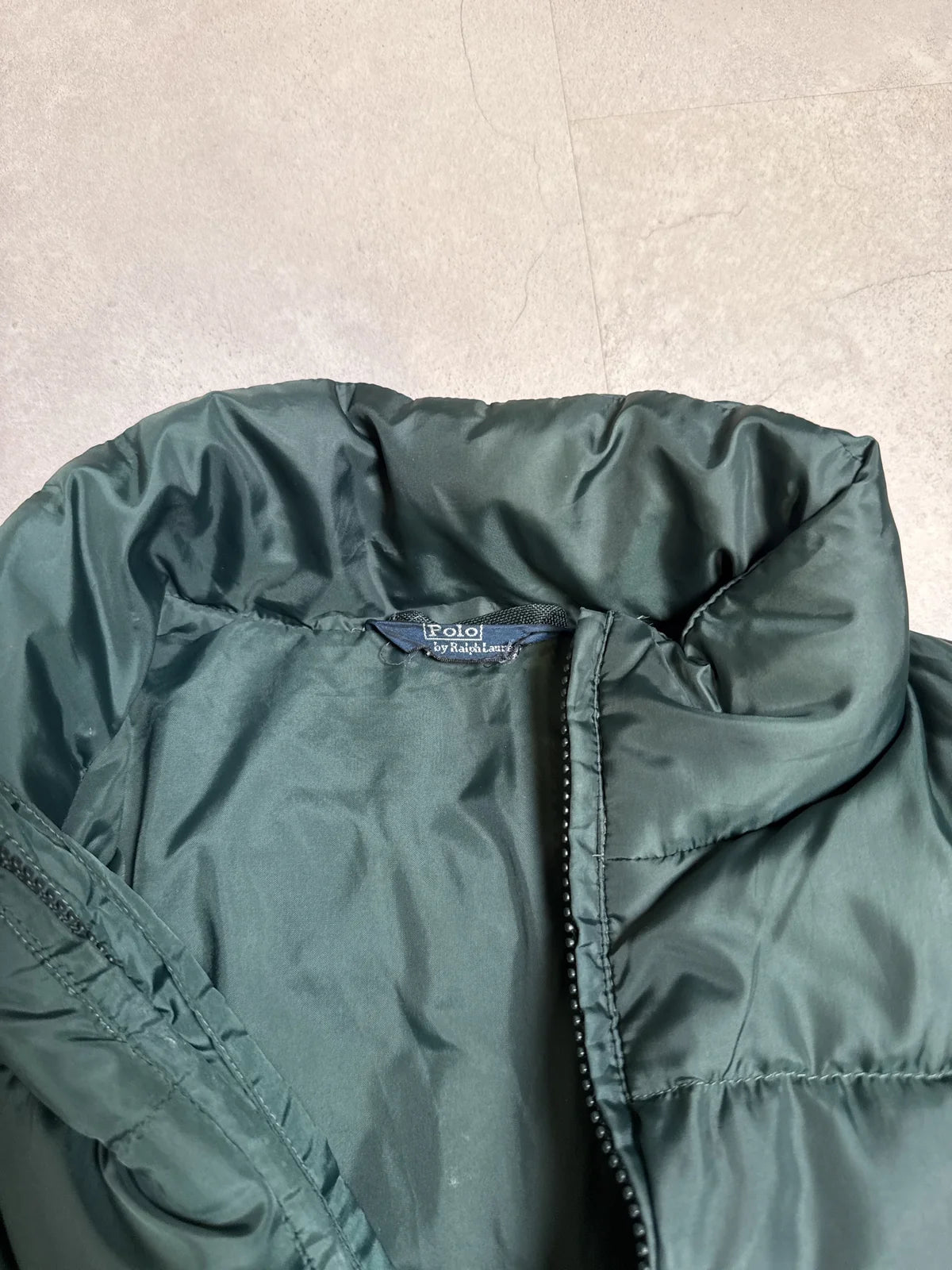 Ralph Lauren Giacca Piumino Verde con Zip e Collo Alto – photo 3