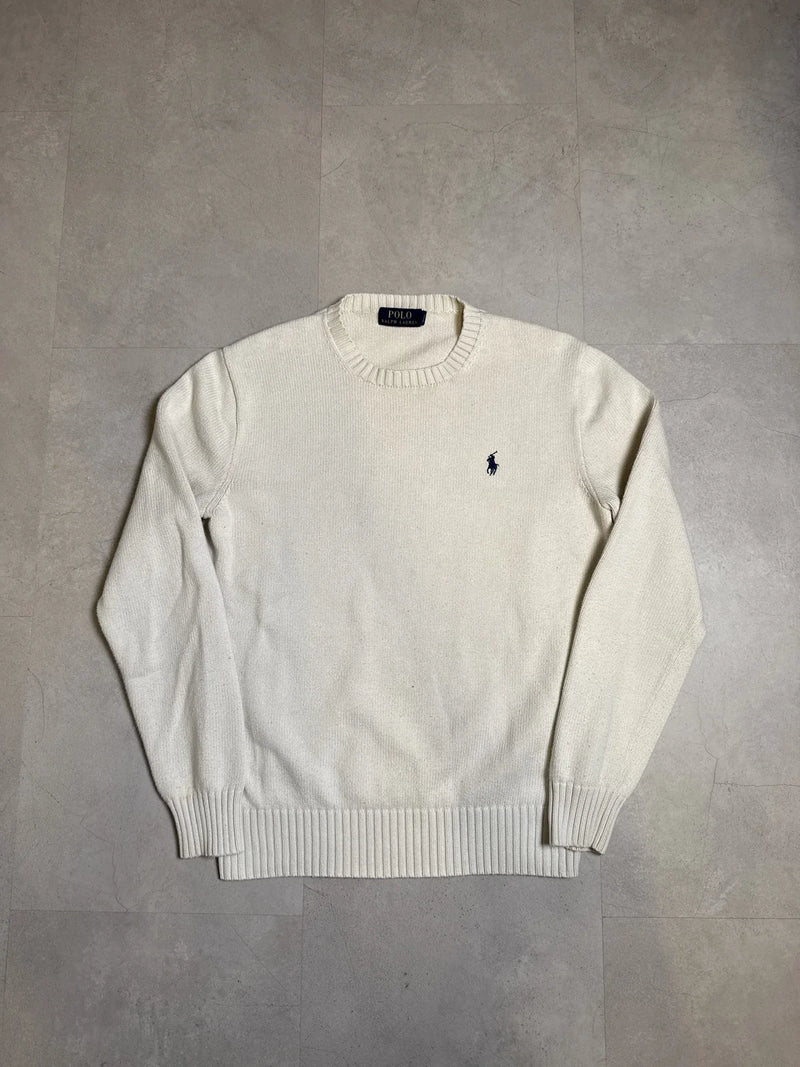 Ralph Lauren Maglione in Lana Bianco con Maniche Lunghe e Collo Rotondo – photo 1