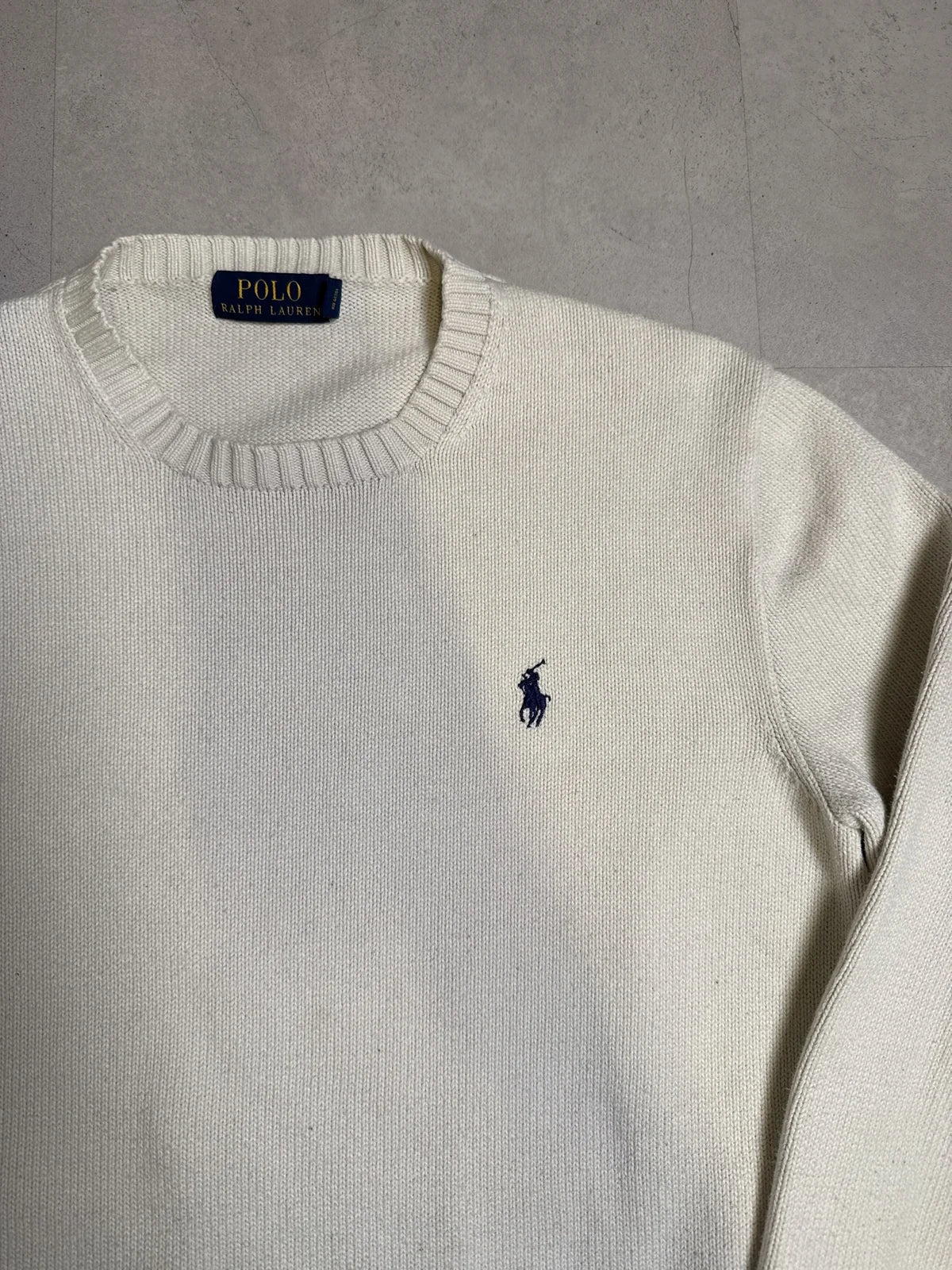 Ralph Lauren Maglione in Lana Bianco con Maniche Lunghe e Collo Rotondo – photo 2