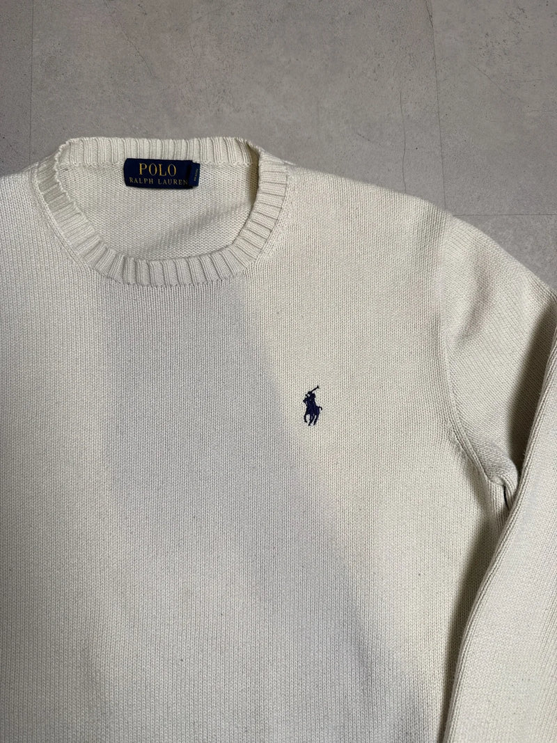Ralph Lauren Maglione in Lana Bianco con Maniche Lunghe e Collo Rotondo – photo 2