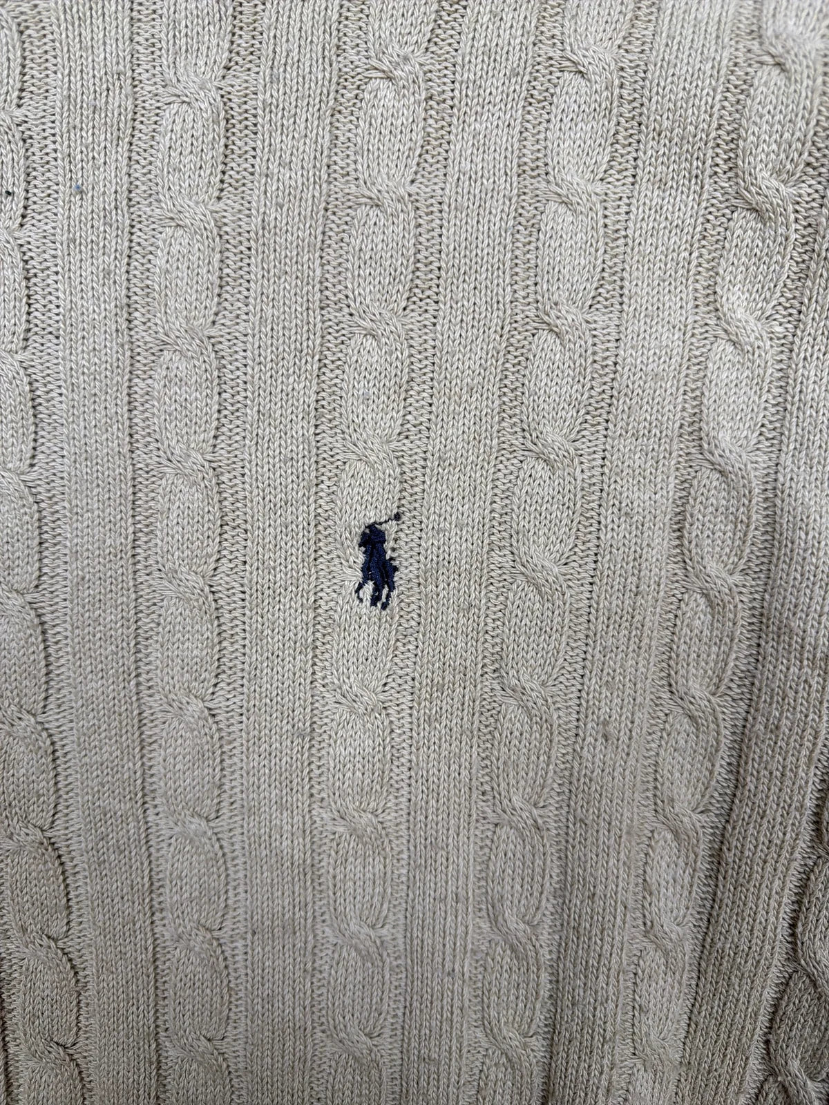 Ralph Lauren Maglione in Lana Grigio con Motivo a Treccia – photo 3