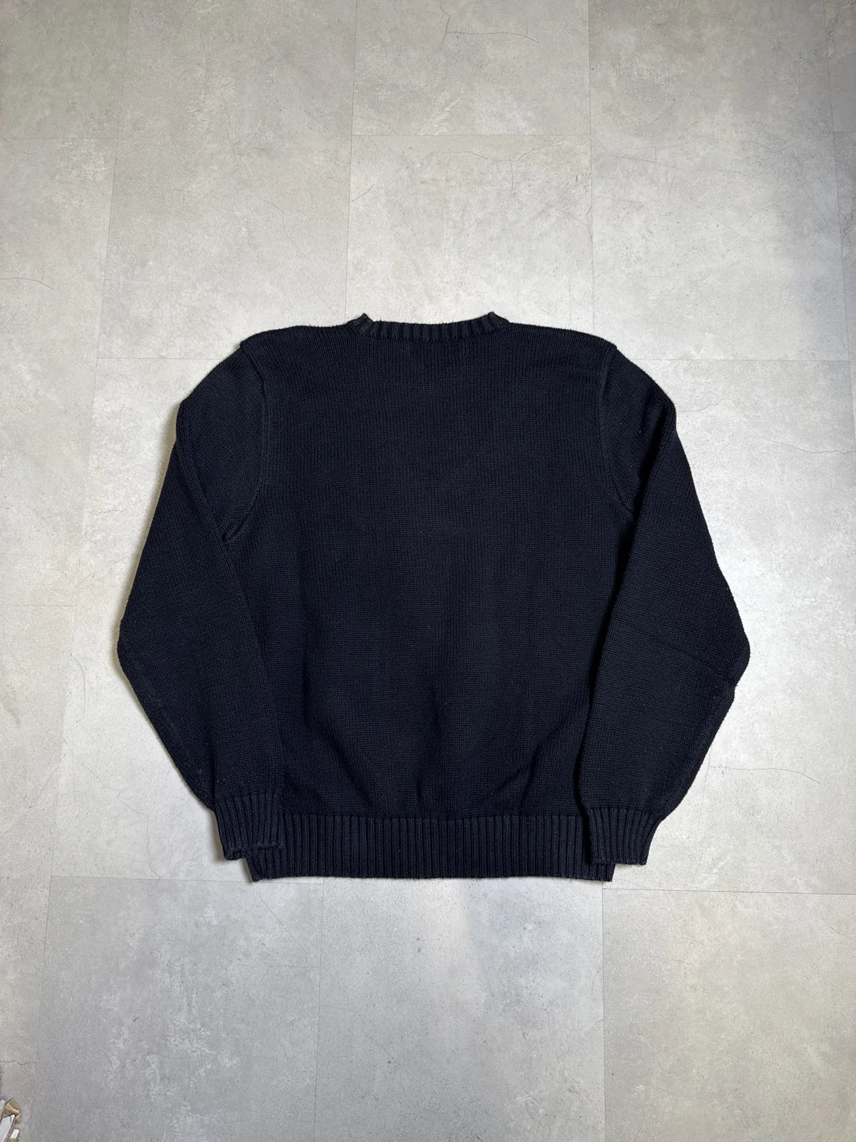 Ralph Lauren Maglione in Lana Grigio Scuro con Logo Polo – photo 4