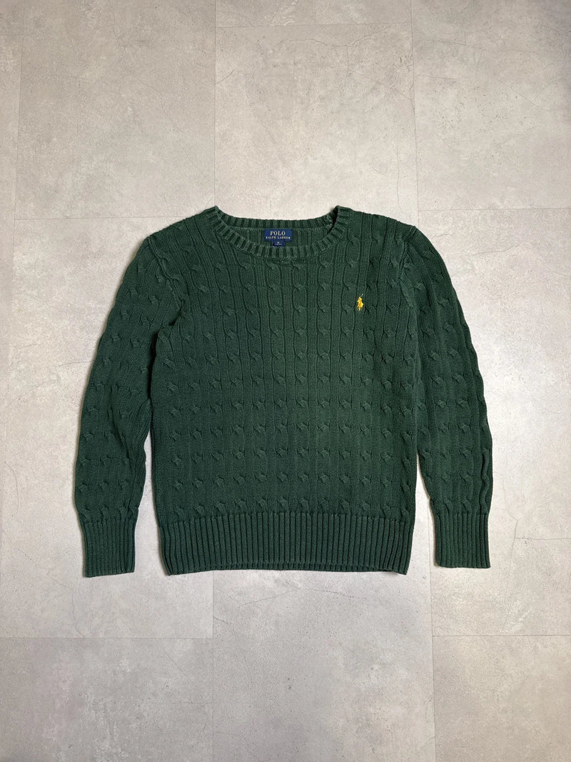 Ralph Lauren Maglione in Lana Verde con Motivo a Treccia – photo 1