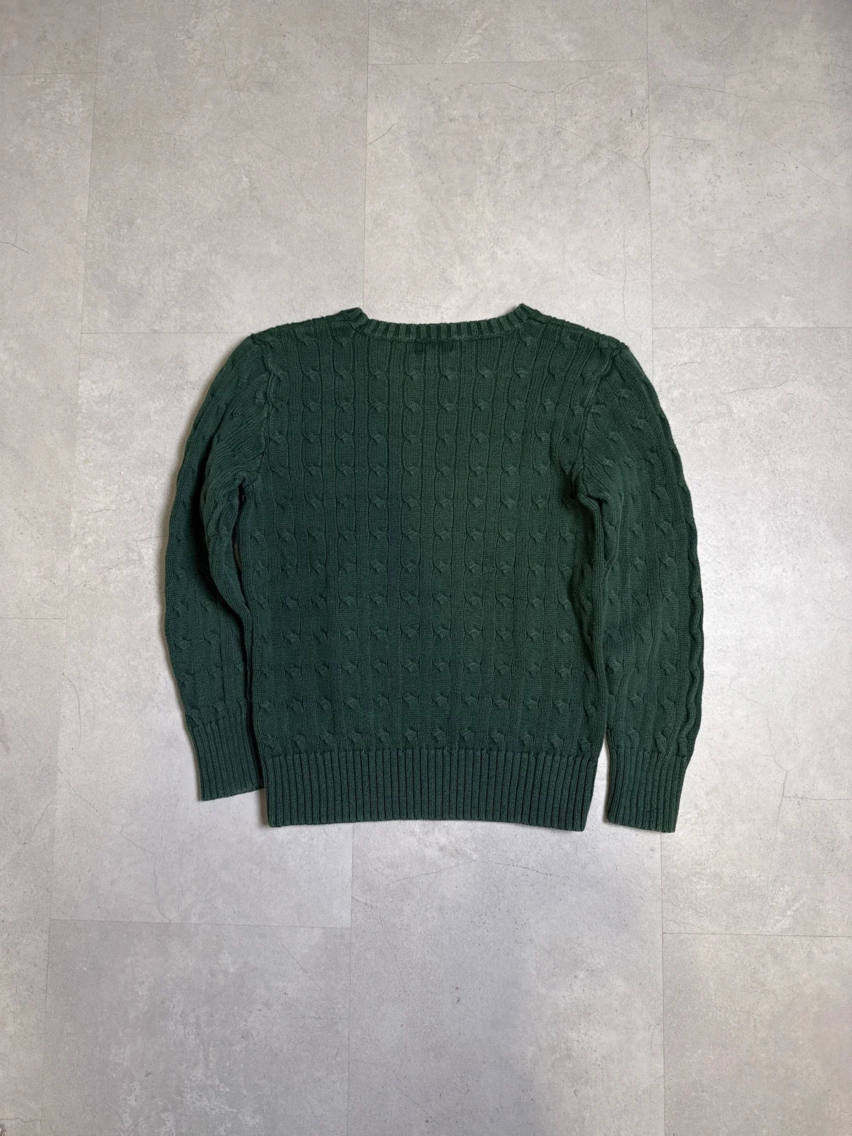 Ralph Lauren Maglione in Lana Verde con Motivo a Treccia – photo 4