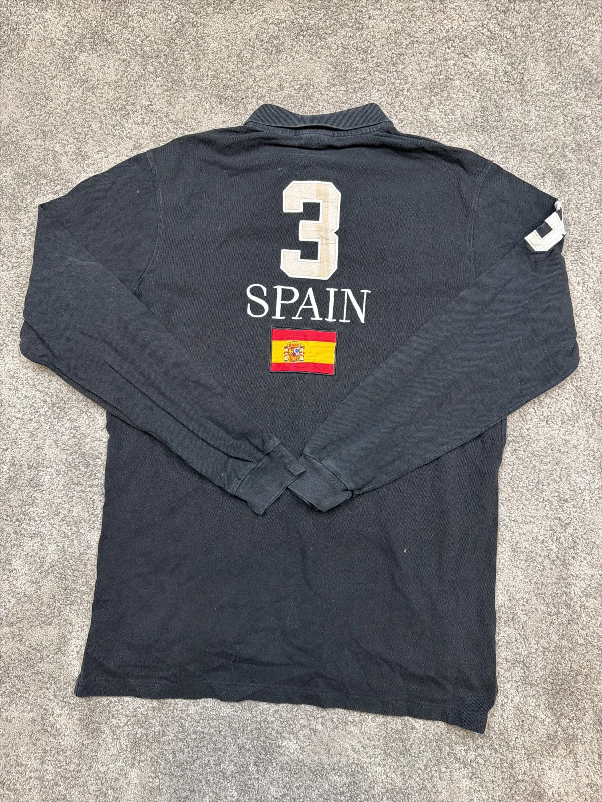 Ralph Lauren Polo Shirt Manica Lunga con Logo e Stemma Spagna – photo 2