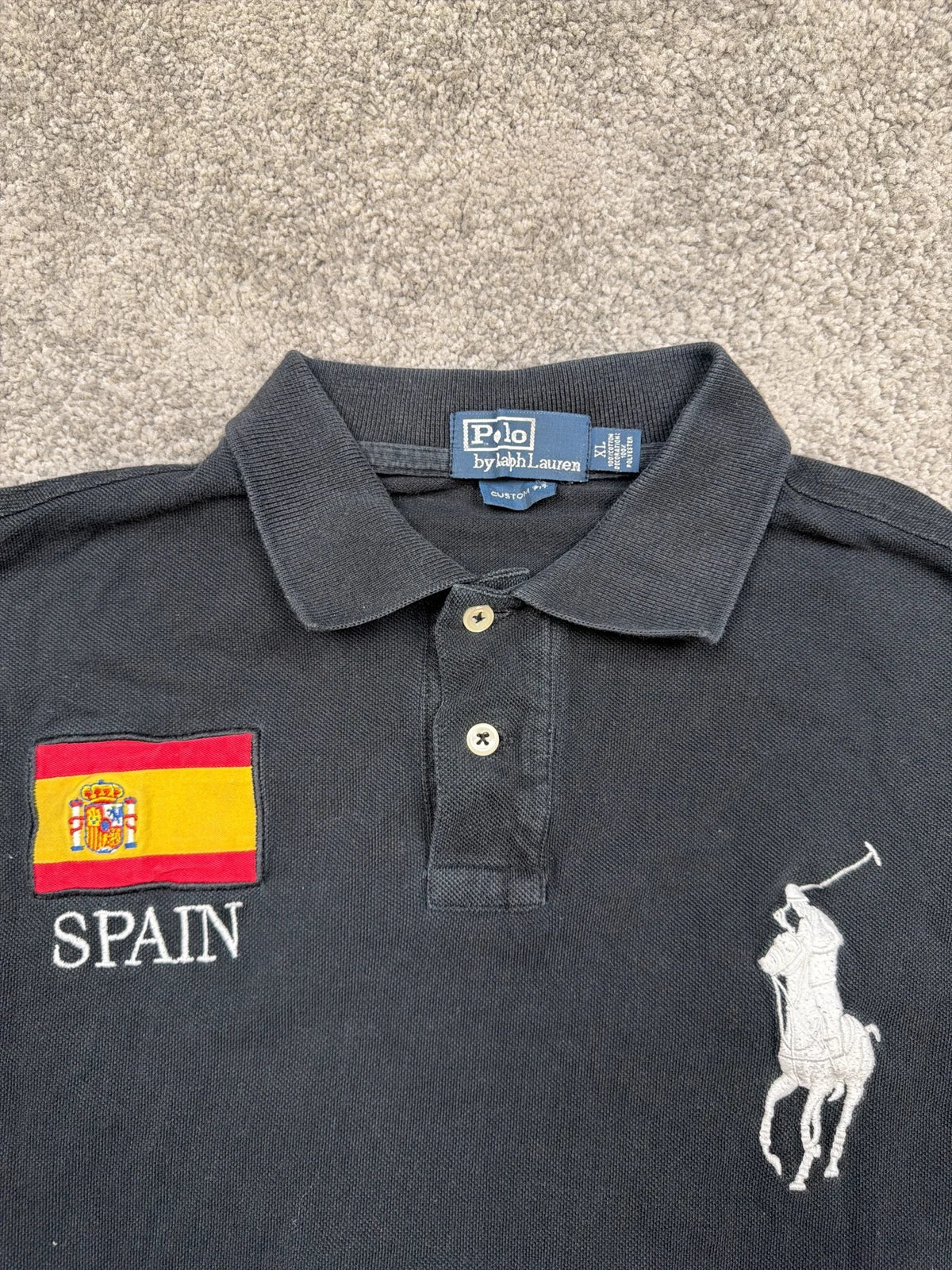 Ralph Lauren Polo Shirt Manica Lunga con Logo e Stemma Spagna – photo 6