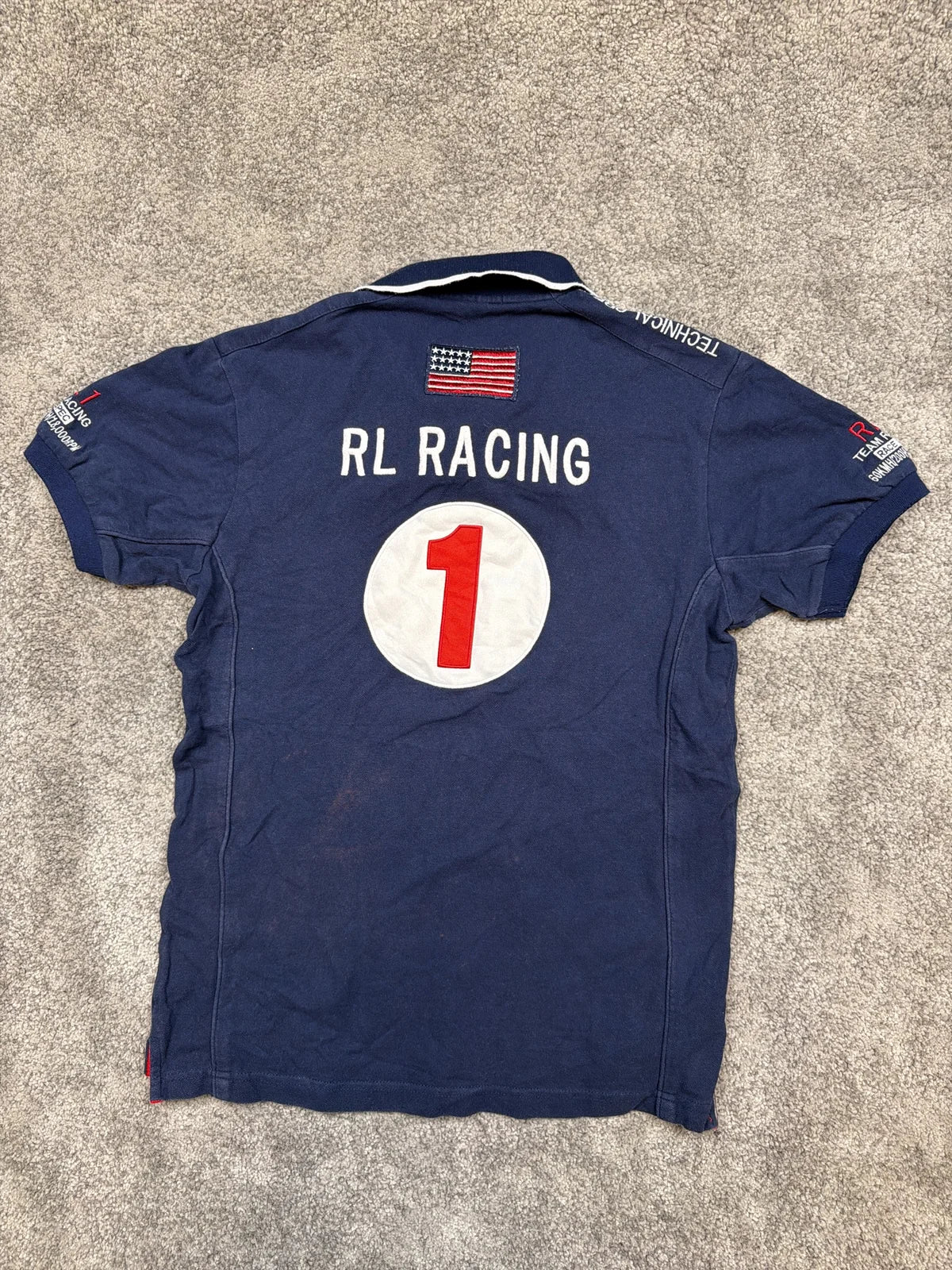 Ralph Lauren Polo Shirt RL Racing 2016 Blu con Logo e Ricami – photo 2