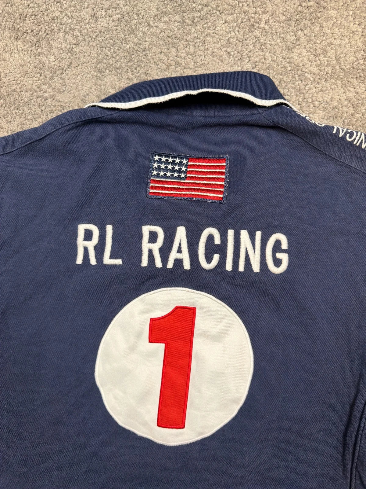 Ralph Lauren Polo Shirt RL Racing 2016 Blu con Logo e Ricami – photo 3
