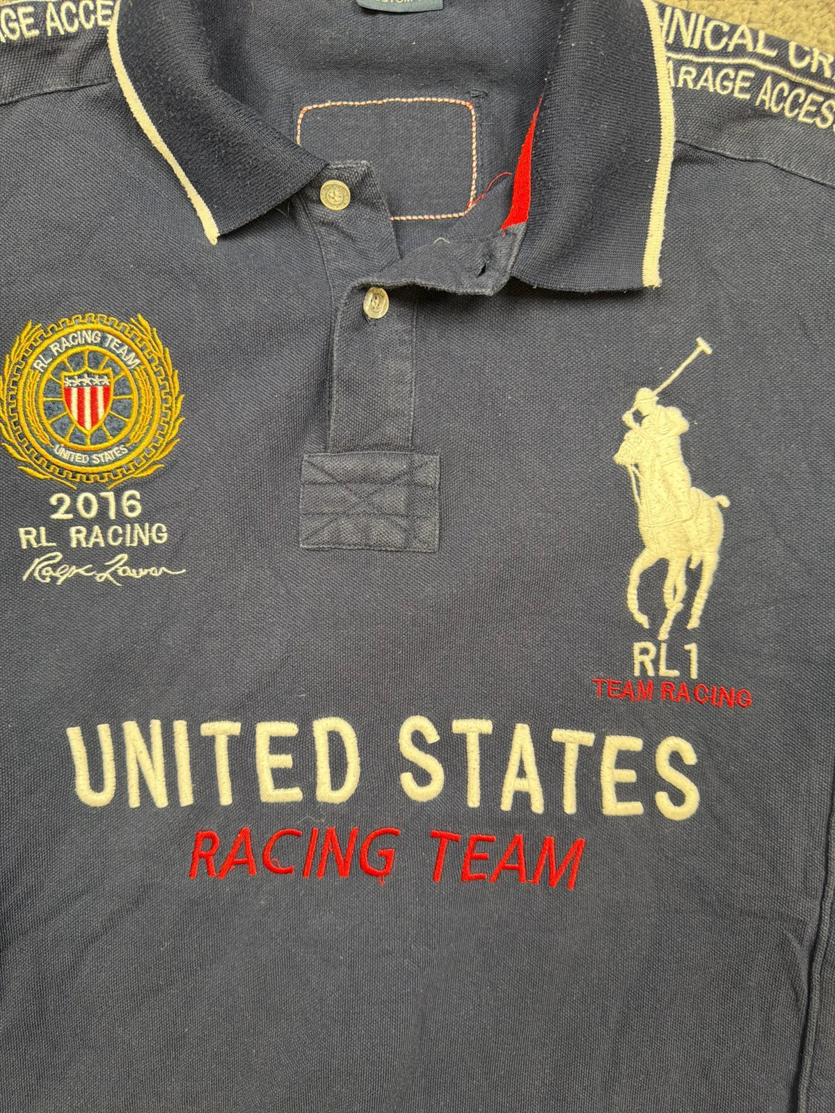 Ralph Lauren Polo Shirt RL Racing 2016 Blu con Logo e Ricami – photo 4