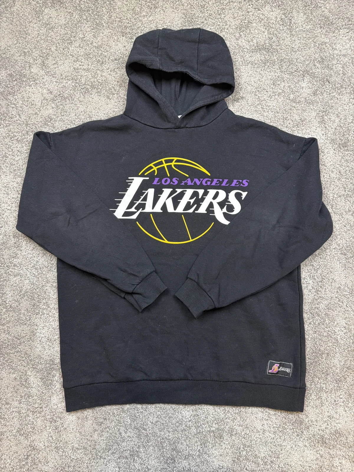 Spalding Felpa con cappuccio Los Angeles Lakers Grigia – photo 1