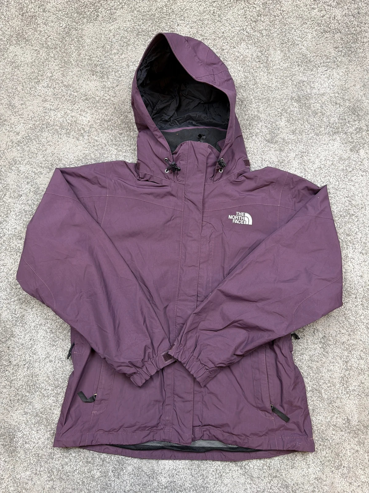 The North Face Giacca a vento con cappuccio viola, impermeabile, tasche – photo 1
