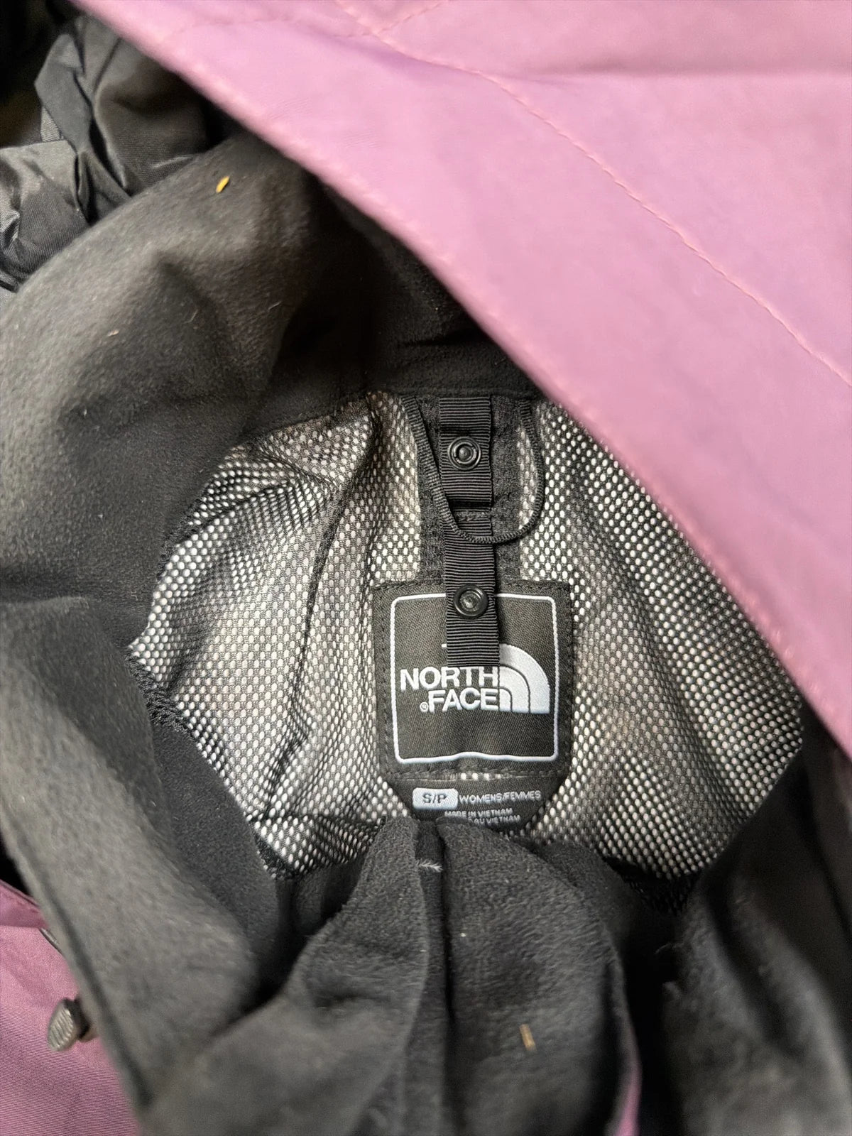 The North Face Giacca a vento con cappuccio viola, impermeabile, tasche – photo 5