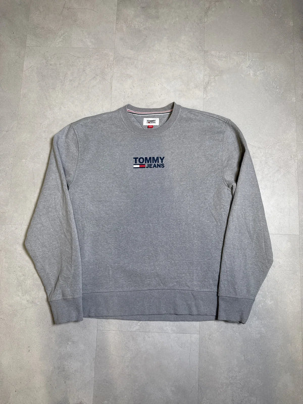 Tommy Hilfiger Felpa Grigia con Logo, Maniche Lunghe, Design Fashion – photo 1