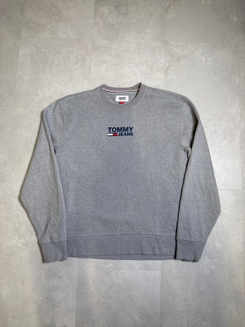Tommy Hilfiger Felpa Grigia con Logo, Maniche Lunghe, Design Fashion – photo 1