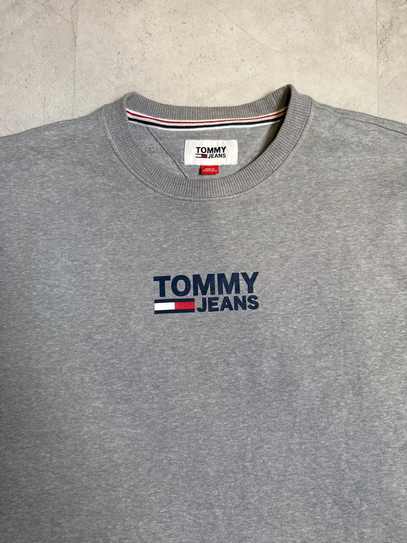 Tommy Hilfiger Felpa Grigia con Logo, Maniche Lunghe, Design Fashion – photo 2
