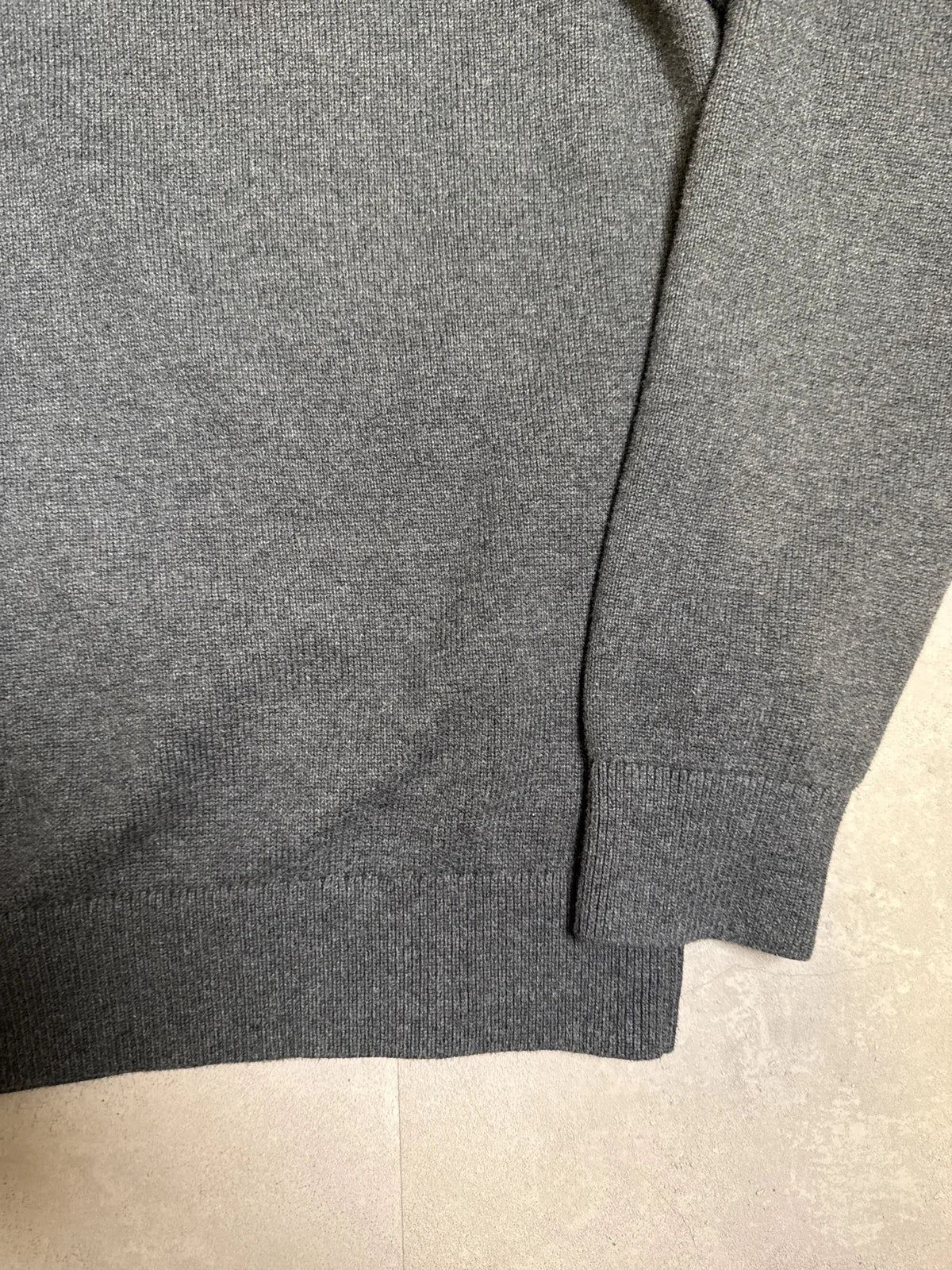 Tommy Hilfiger Maglione con zip in cotone premium grigio – photo 3