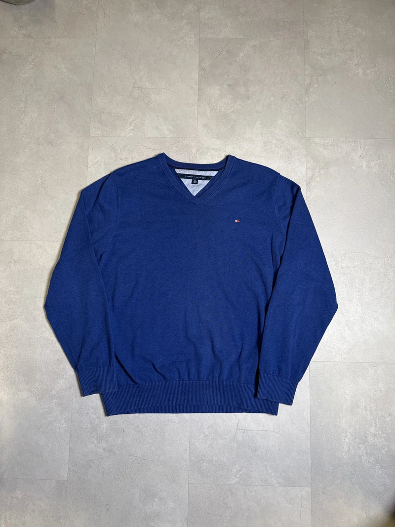 Tommy Hilfiger Maglione in Lana Blu Manica Lunga – photo 1