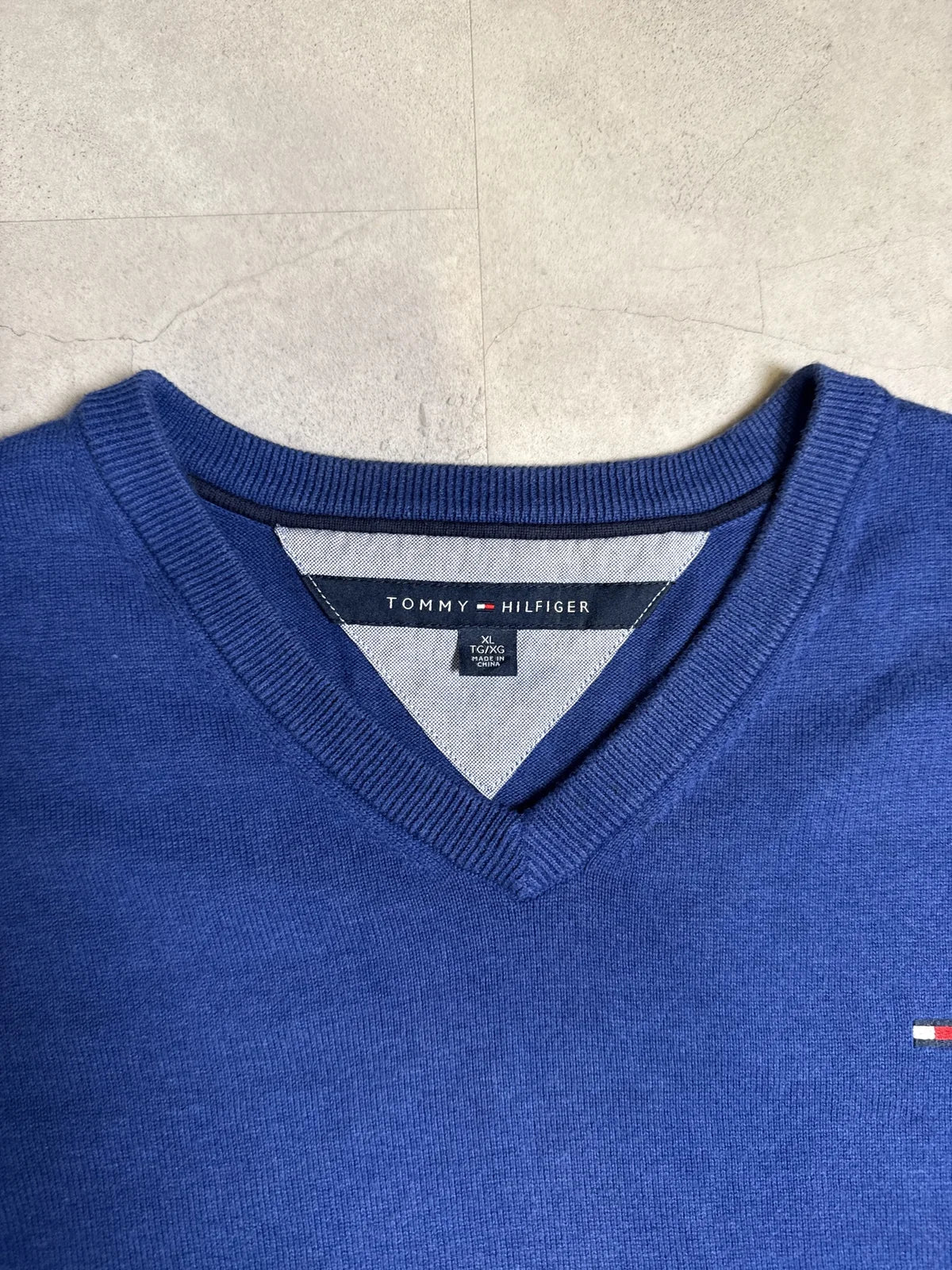 Tommy Hilfiger Maglione in Lana Blu Manica Lunga – photo 3